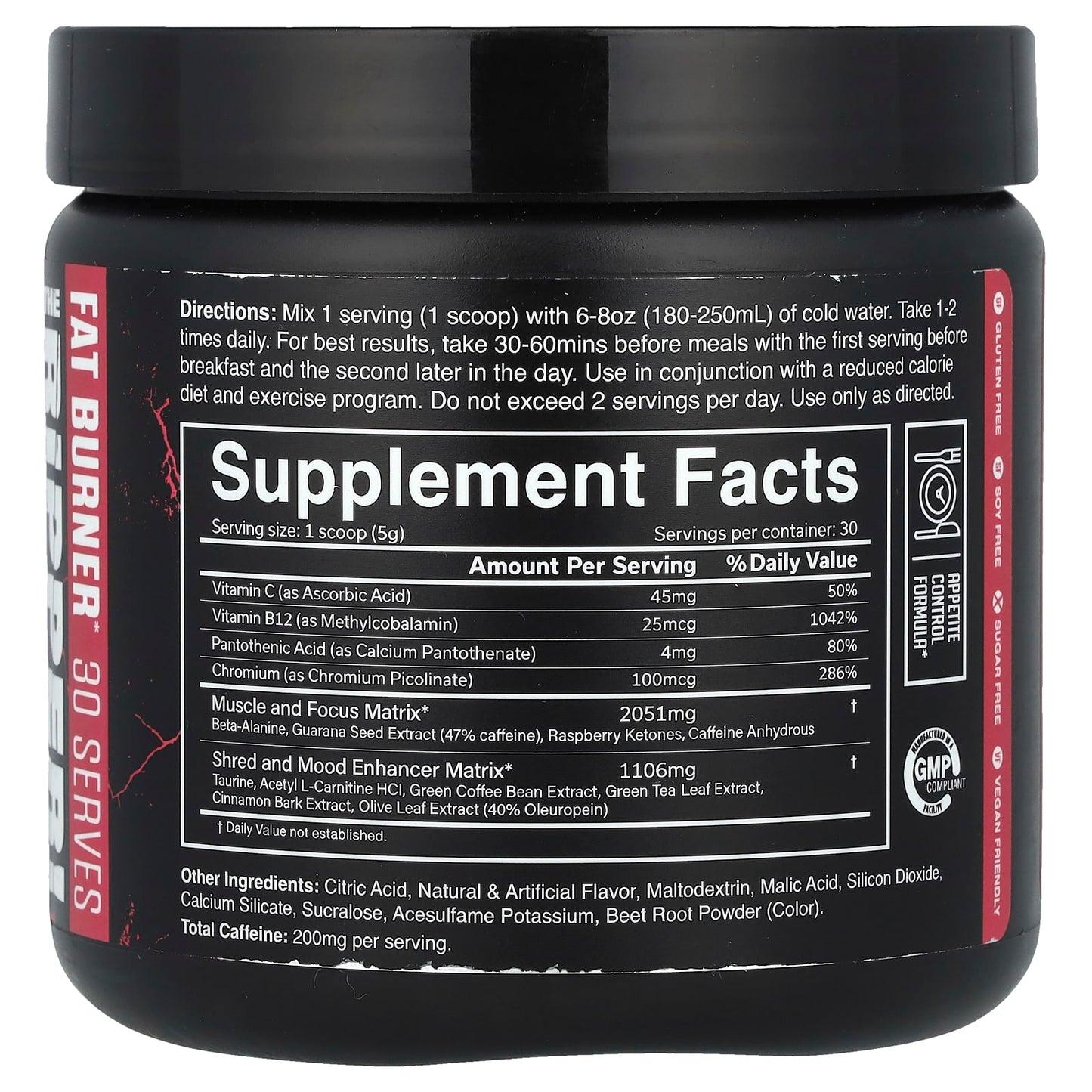 JNX Sports Ripper Fat Burner, Raspberry Lemonade, 200mg Caffeine - Image 2
