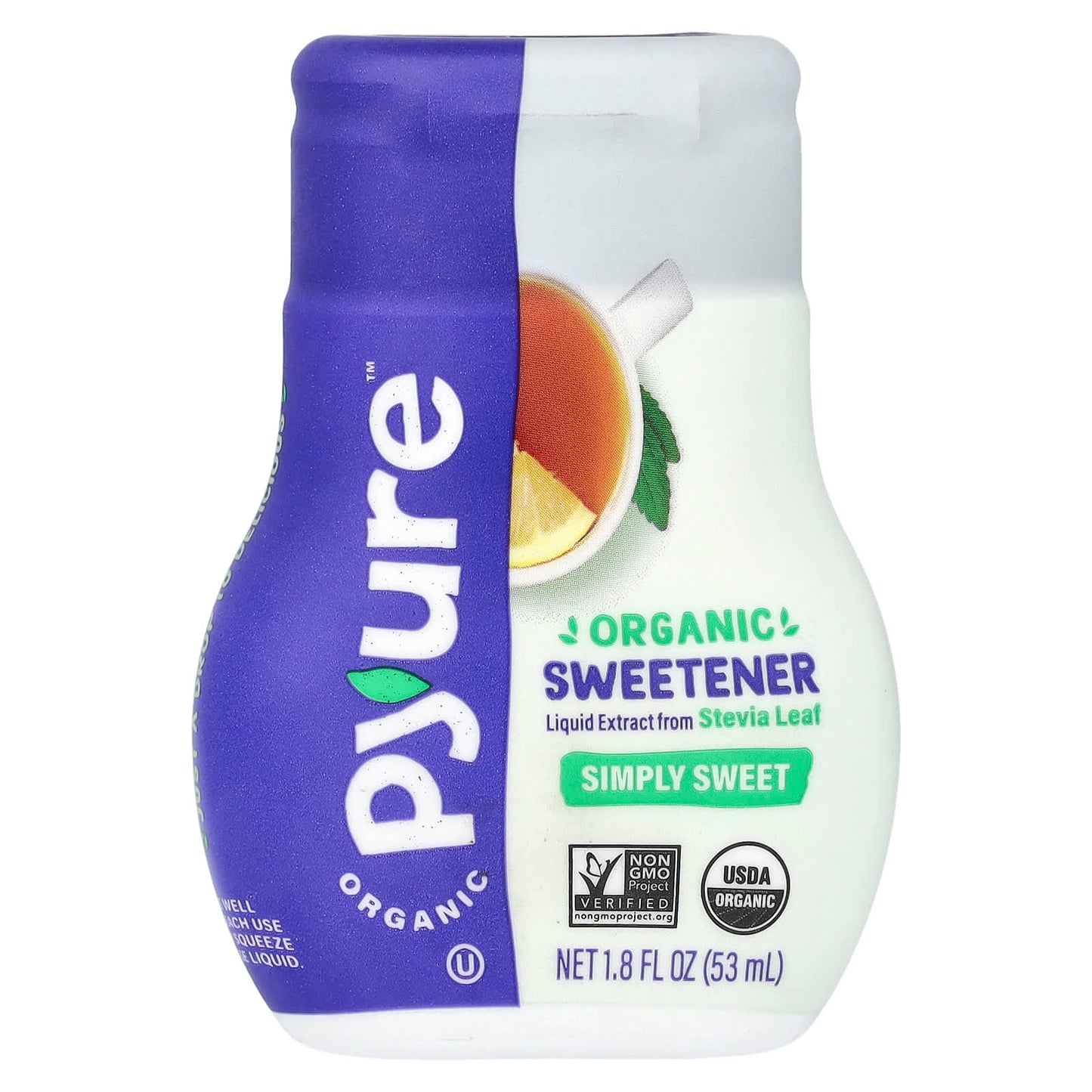 Pyure, Organic Liquid Stevia Sweetener, Simply Sweet, 1.8 fl oz (53 ml) - Image 1