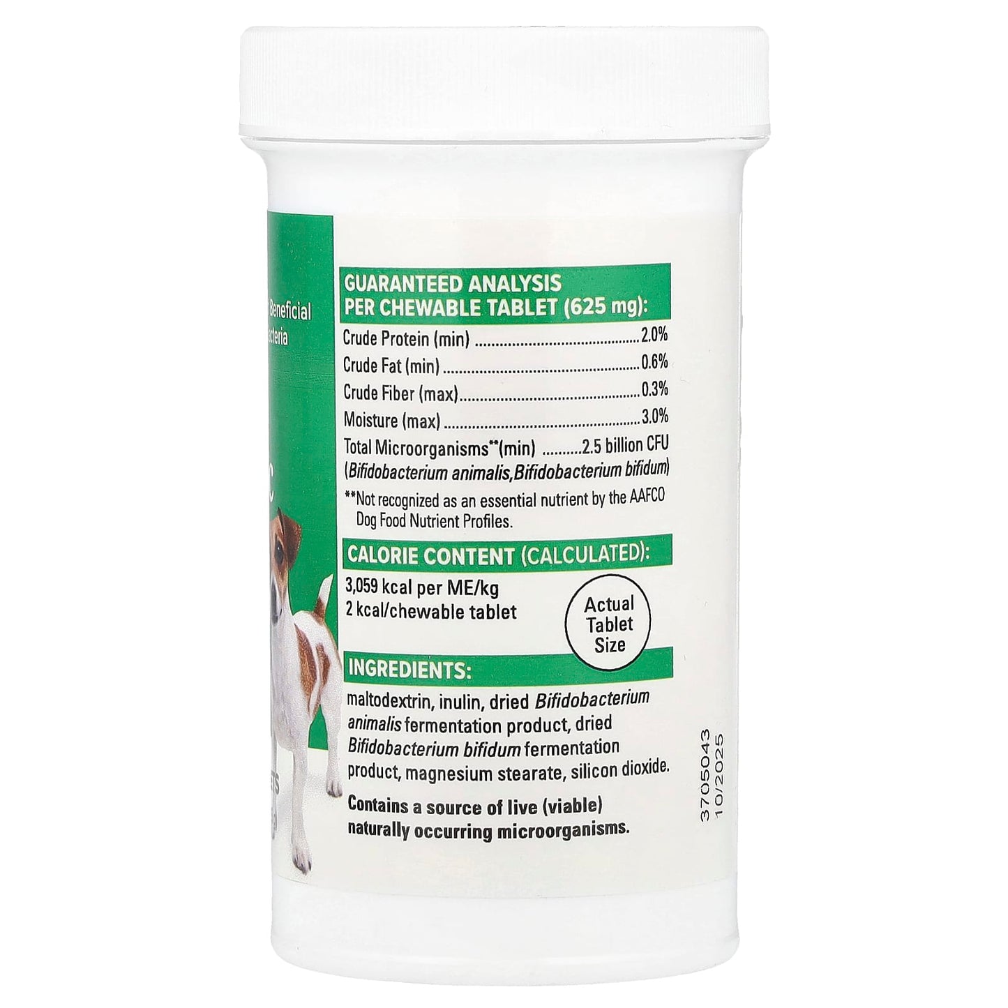 Terry Naturally, Probiotic Daily™, For Dogs, 60 Chewable Tablets, 1.32 oz (37.5 g) - Image 2