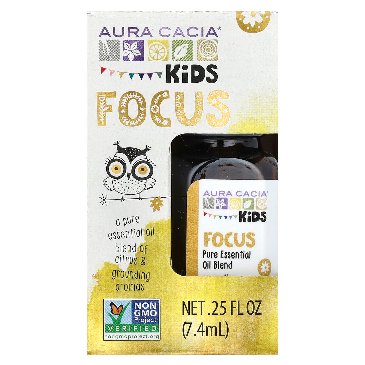 Aura Cacia Kids Pure Essential Oil Blend for Focus & Concentration - 0.25 fl oz - Image 2