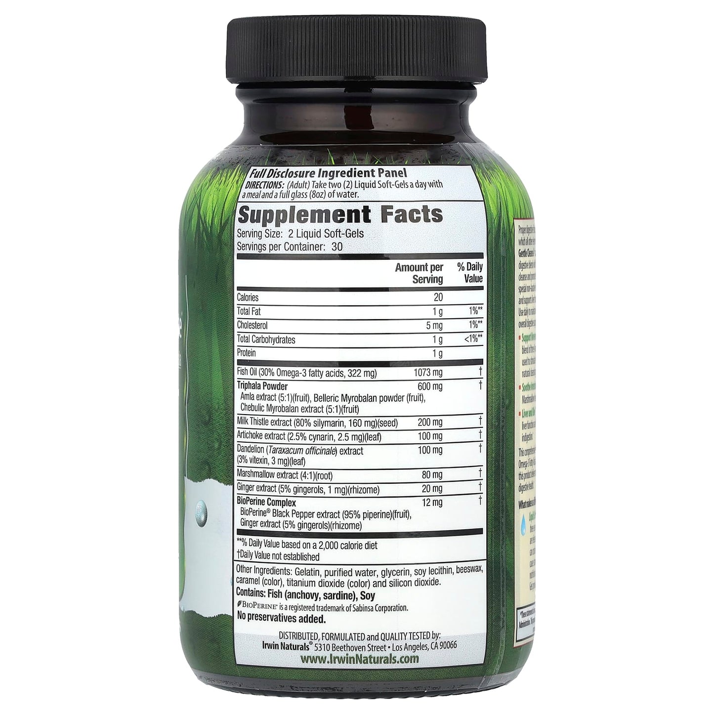 Irwin Naturals Daily Gentle Cleanse, 60 Liquid Soft-Gels for Optimal Digestive Health - Image 2