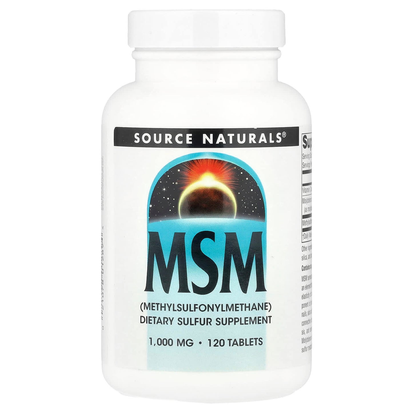 Source Naturals, MSM, 120 Tablets - Image 1