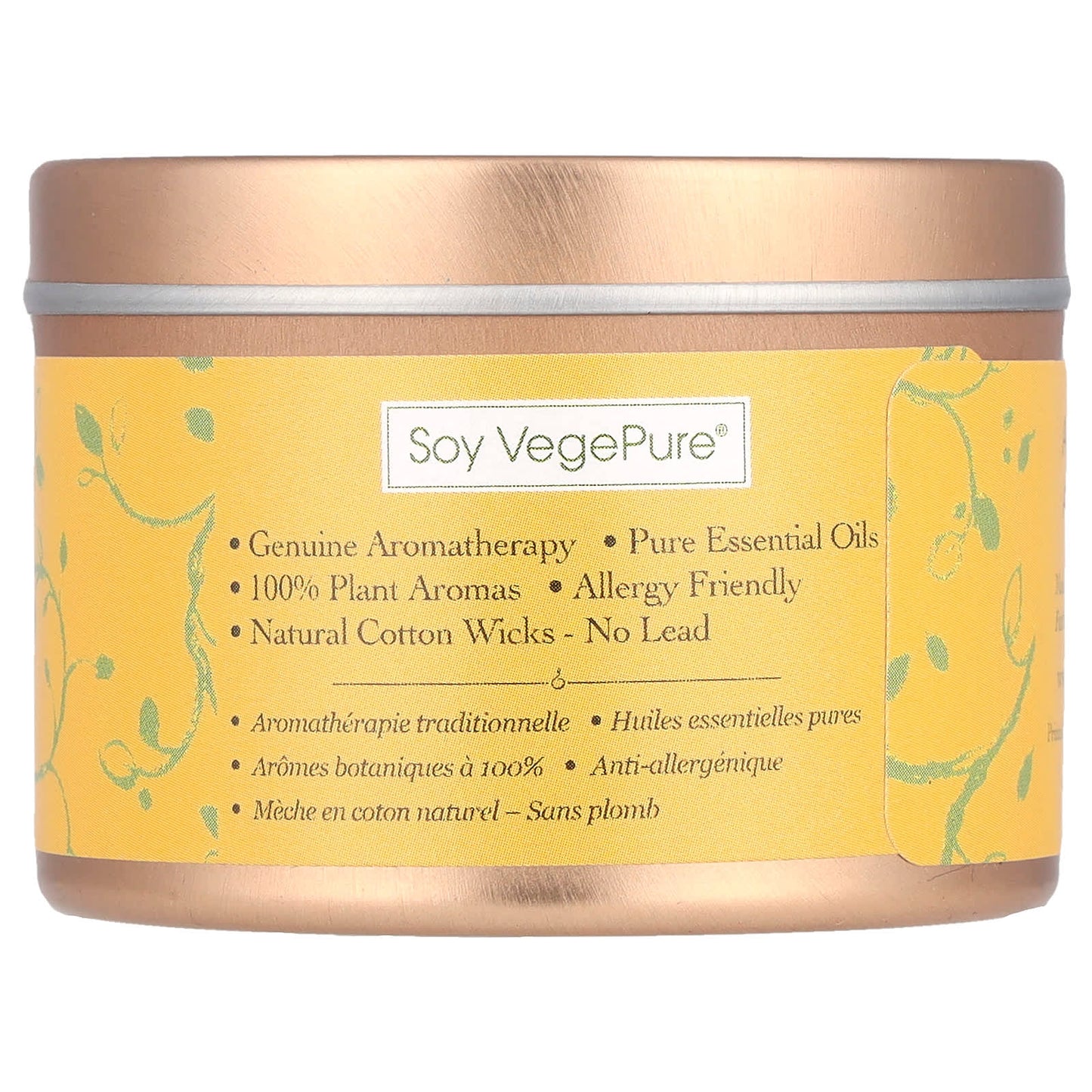 Lavender & Tangerine Soy VegePure Travel Tin Candle, 15-Hour Burn Time - Image 2