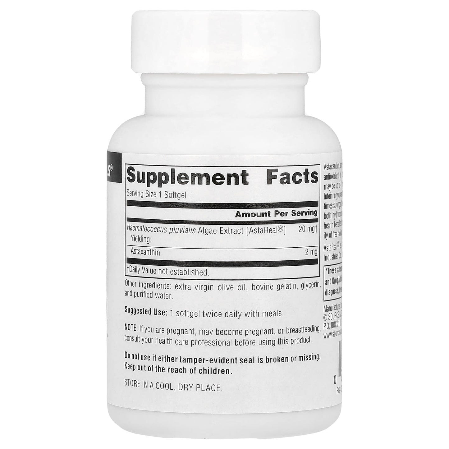 Source Naturals, Astaxanthin, 2 mg, 30 Softgels - Image 2