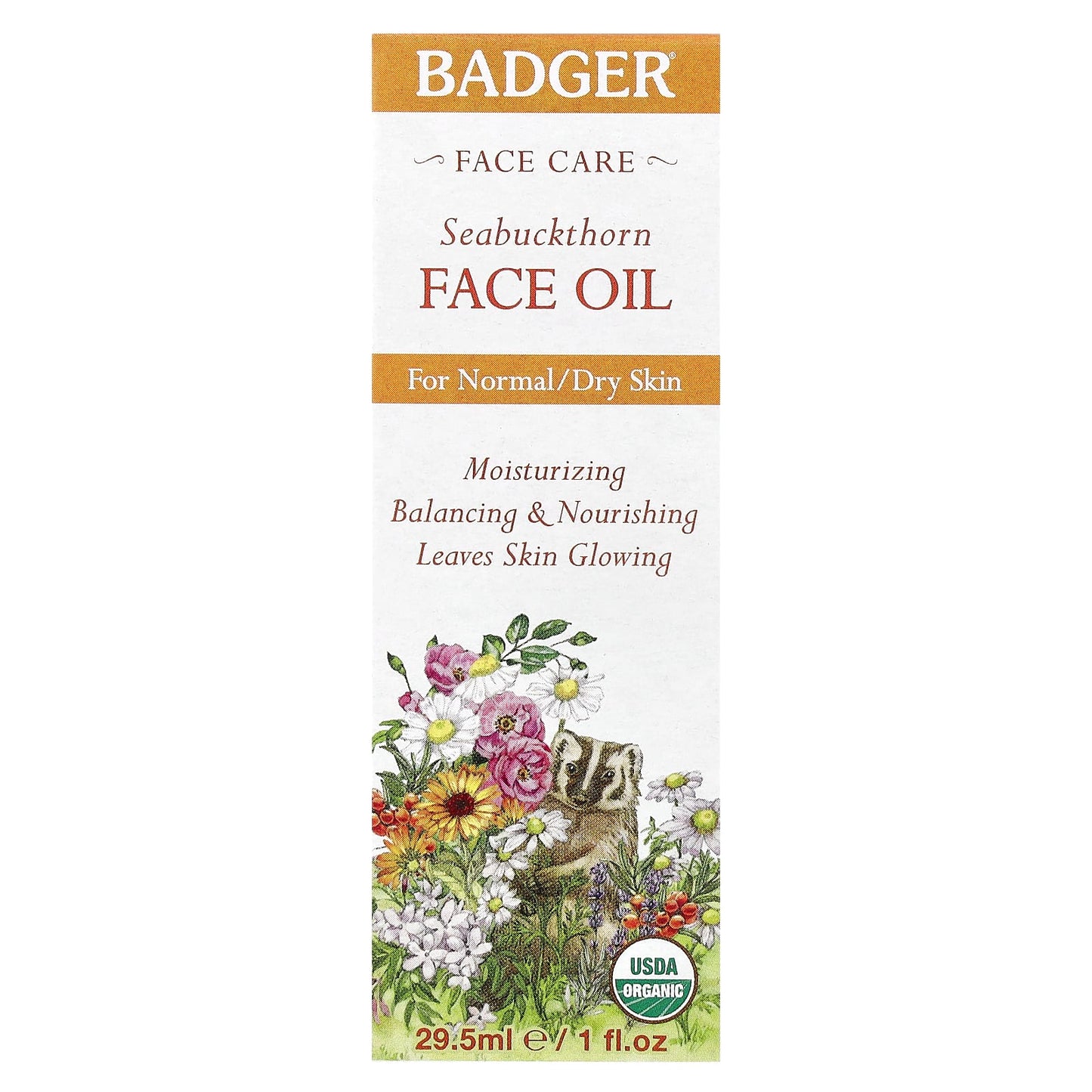 Badger Seabuckthorn Face Oil for Normal/Dry Skin | USDA Organic - Image 2