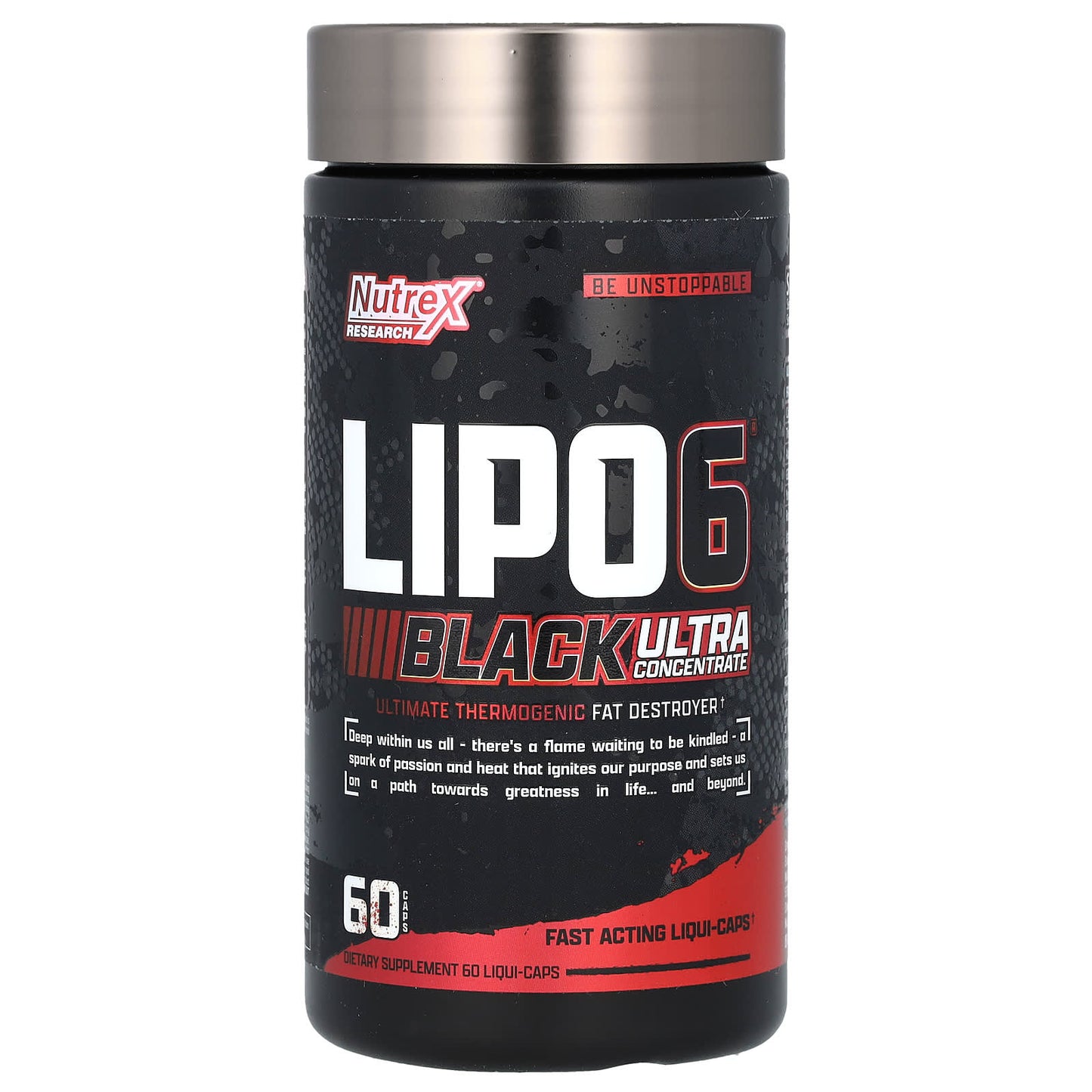 Nutrex Research, LIPO-6 Black, Ultra Concentrate, 60 Liqui-Caps - Image 1