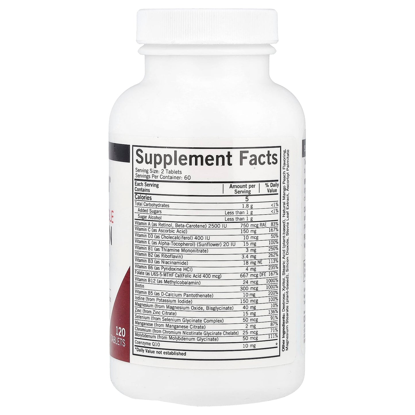 Kirkman Labs, Children's Chewable Multivitamin & Mineral with 5-MTHF, 120 Tablets - Image 2