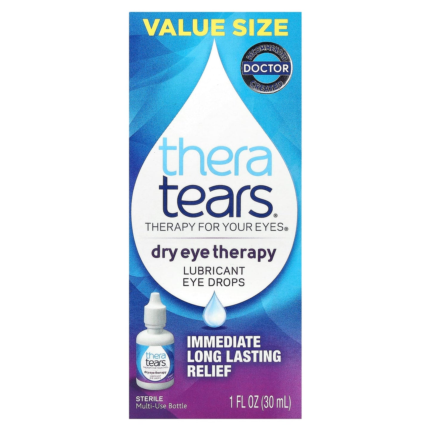 TheraTears, Dry Eye Therapy, Lubricant Eye Drops, 1 fl oz (30 ml) - Image 2