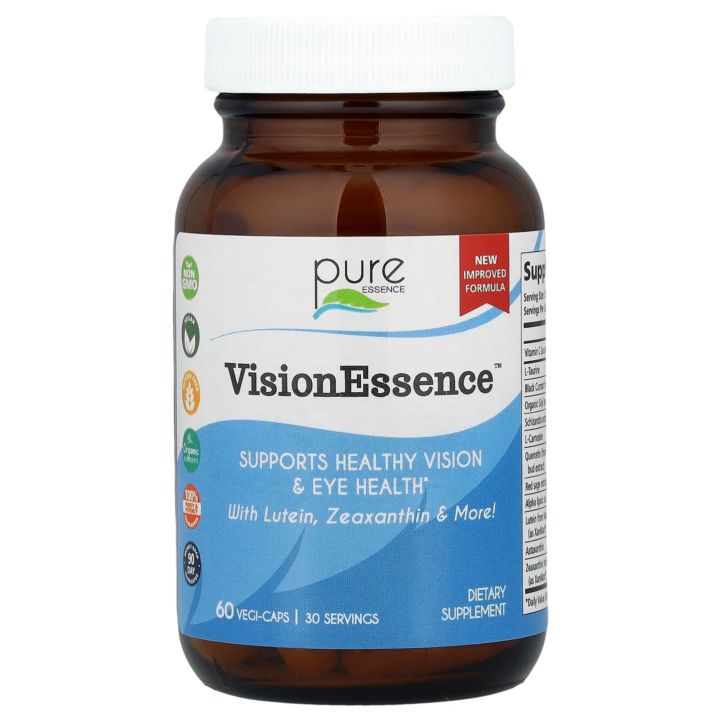 Pure Essence, VisionEssence™, 60 Vegi-Caps - Image 1