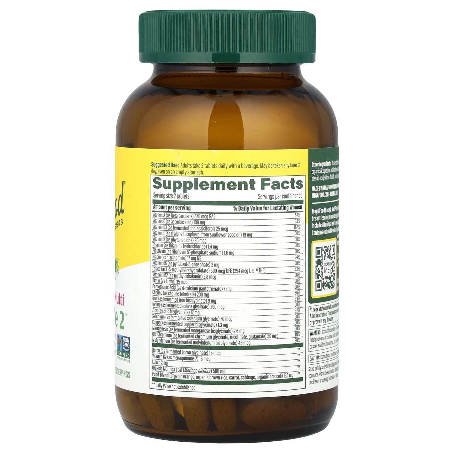 MegaFood, Baby & Me 2™, Postnatal Multi, 120 Tablets - Image 2