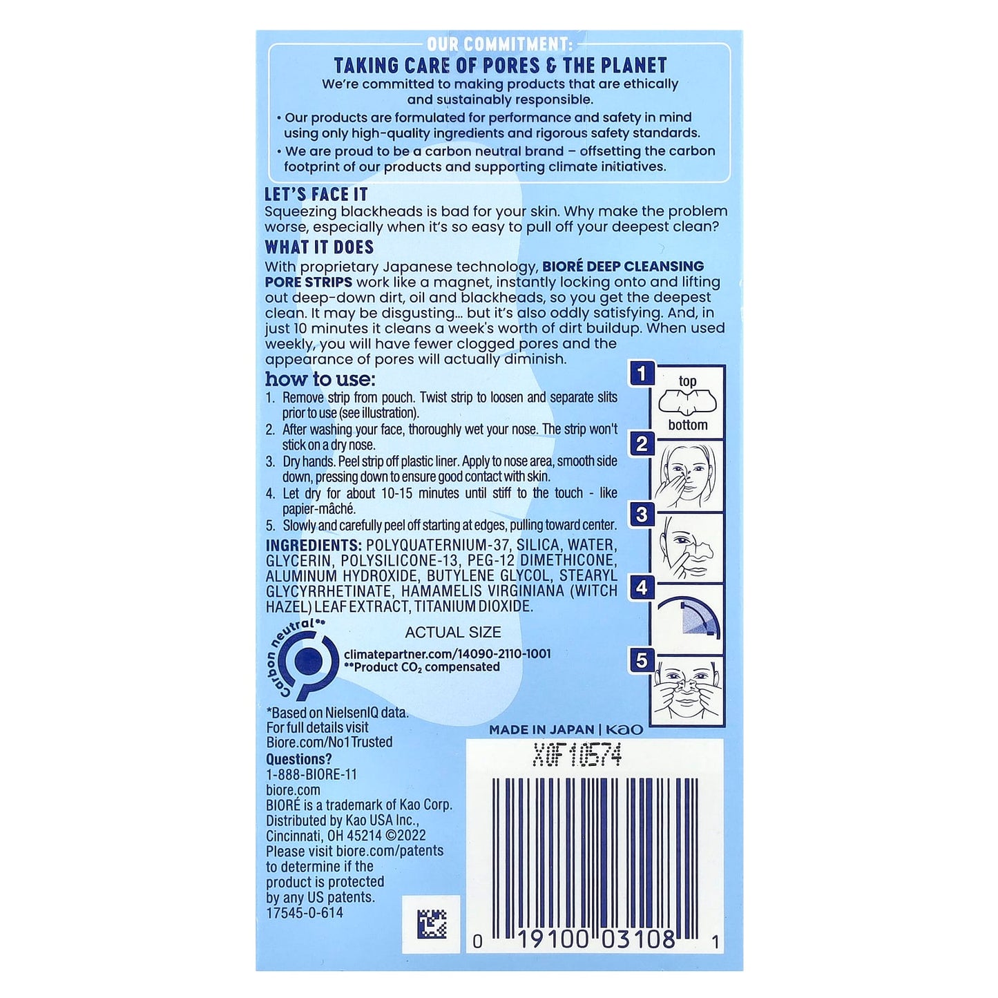 Biore Deep Cleansing Nose Strips, Original, 8-Count - Image 2