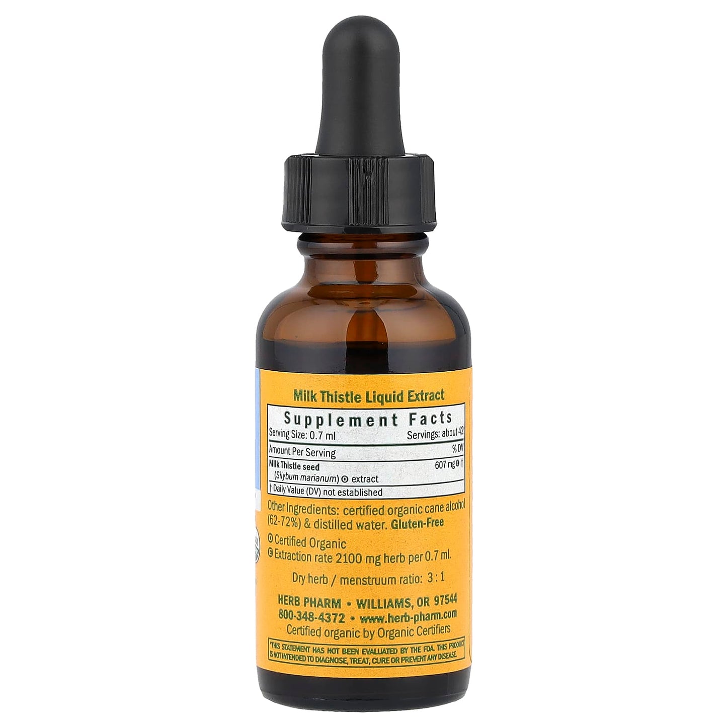 Herb Pharm USDA Organic Milk Thistle Liquid Extract for Liver Health - Image 2