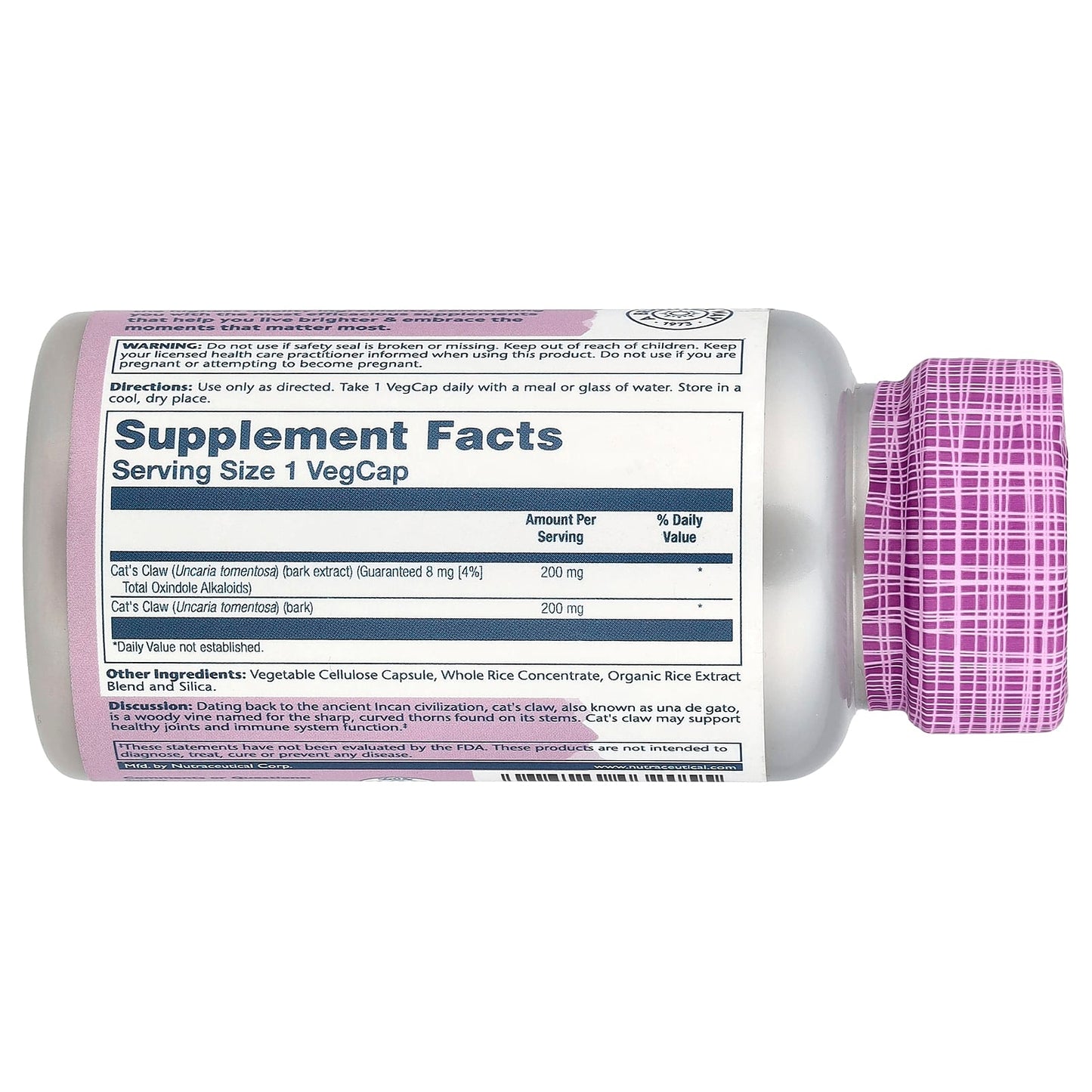 Solaray, Vital Extracts, Cat's Claw, 30 VegCaps - Image 2