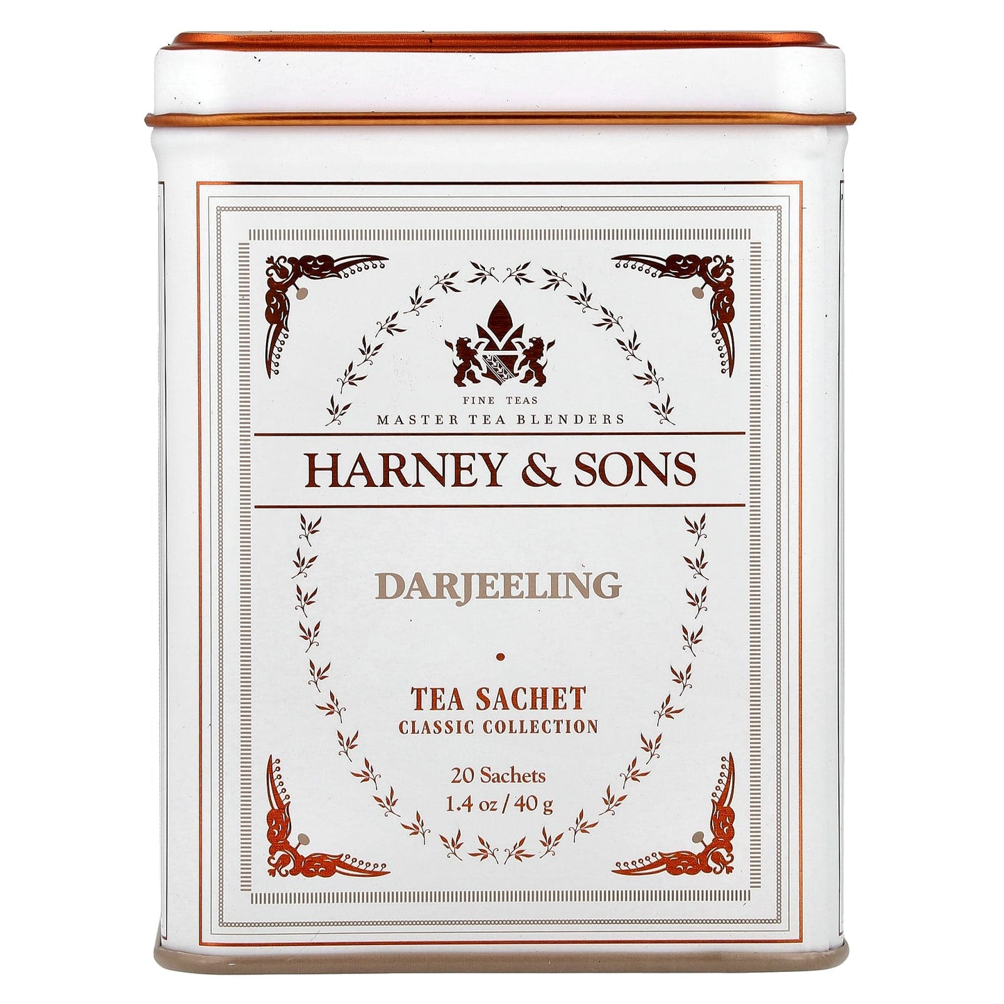Harney & Sons Darjeeling Tea, 20 Sachets, High-Quality Indian Black Tea - Image 1