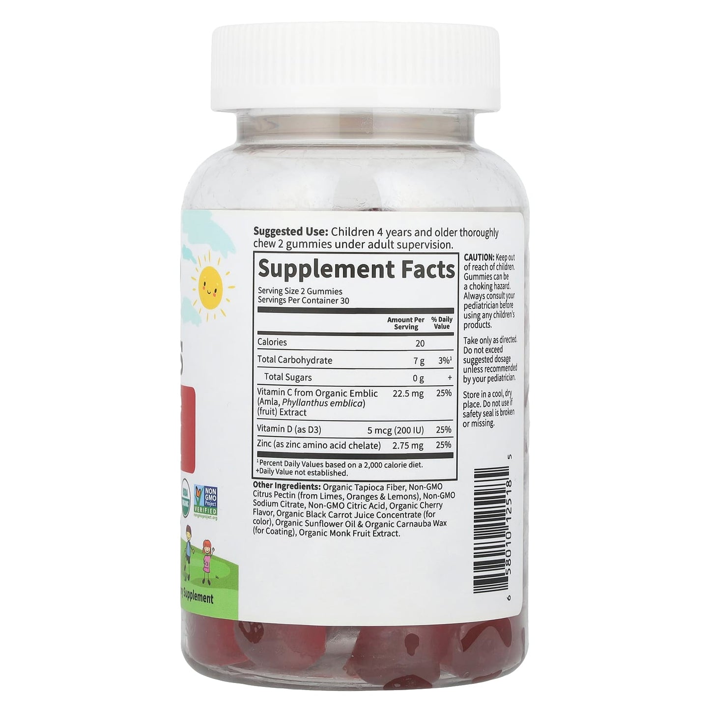 Garden of Life Organic Kid's Immune Gummy with Vitamin C, D & Zinc - Image 2