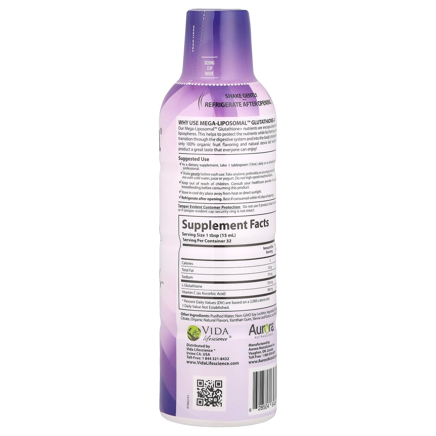 Boost Energy & Immunity with Aurora Nutrascience Mega-Liposomal Glutathione+ 750mg - Image 2