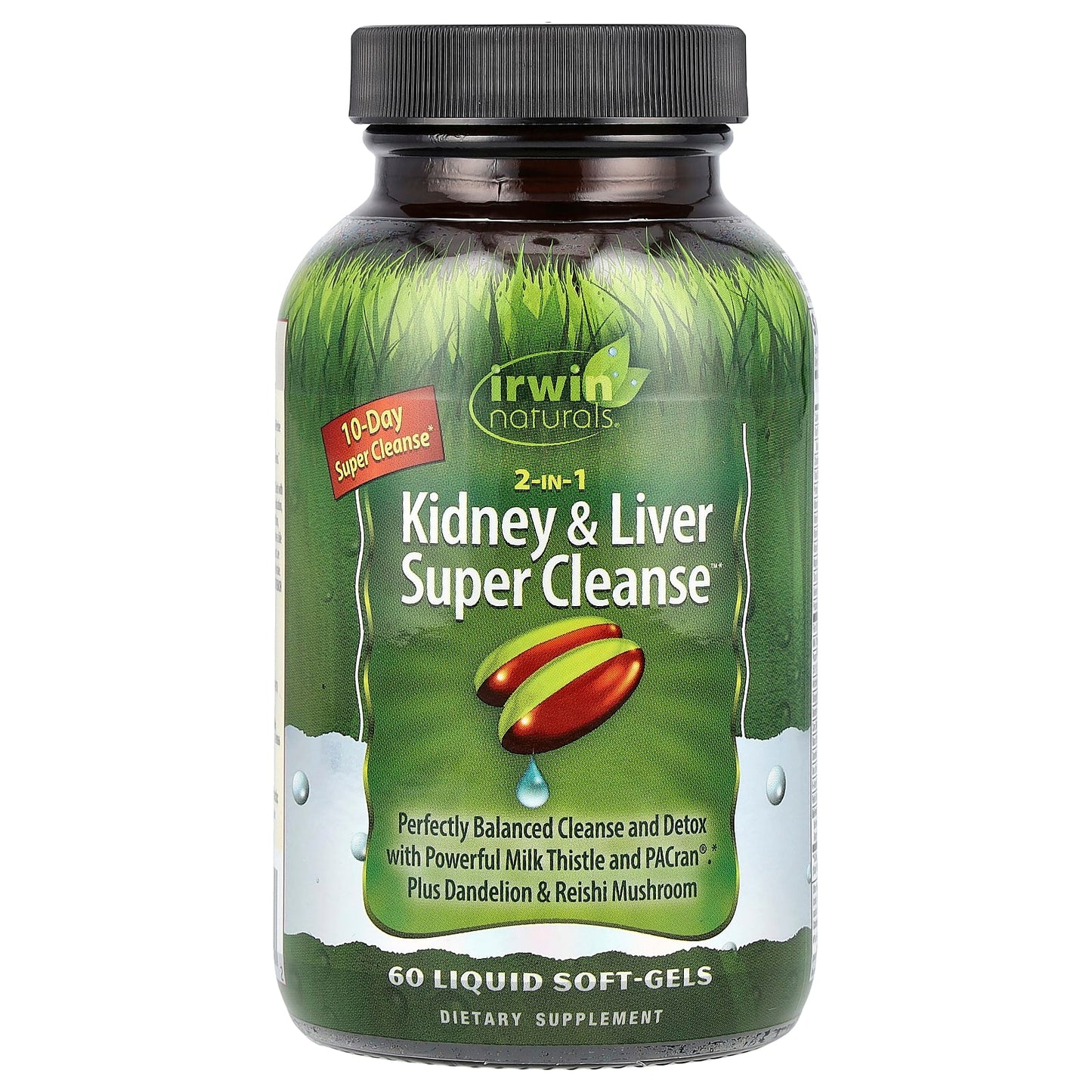 Irwin Naturals 2-in-1 Kidney & Liver Super Cleanse, 60 Liquid Soft-Gels - Image 1