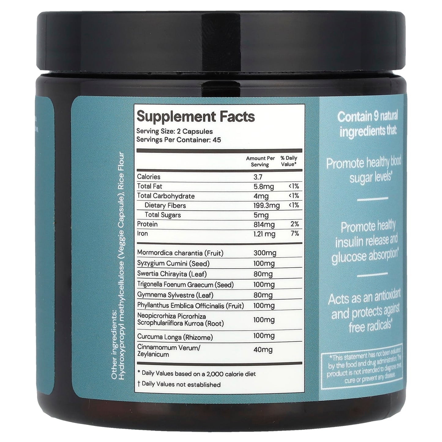 CuraLife Curalin Blood Sugar Support 90 Capsules - Image 2