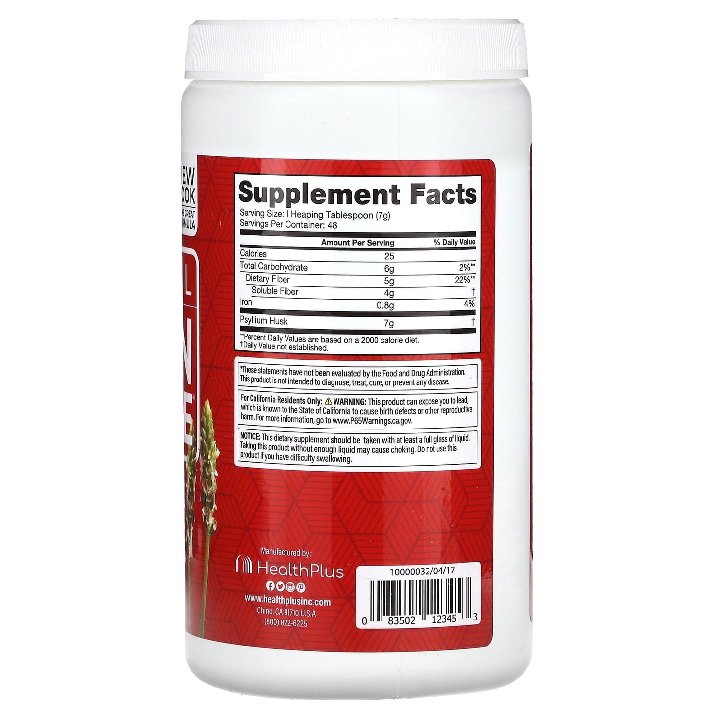 Health Plus Colon Cleanse - Natural Psyllium Husk Fiber Supplement - Image 2
