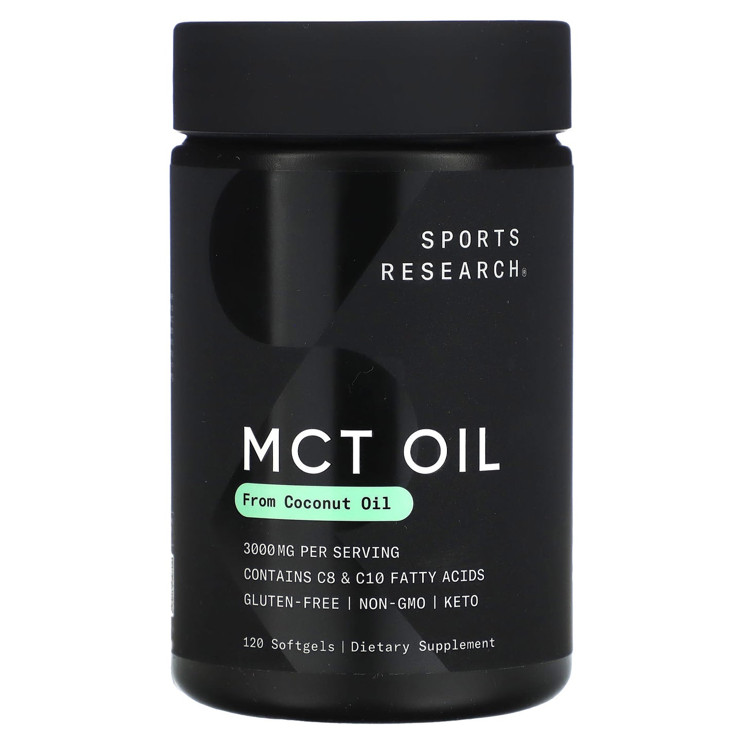 Sports Research, MCT Oil, 120 Softgels (1,000 mg per Softgel) - Image 1