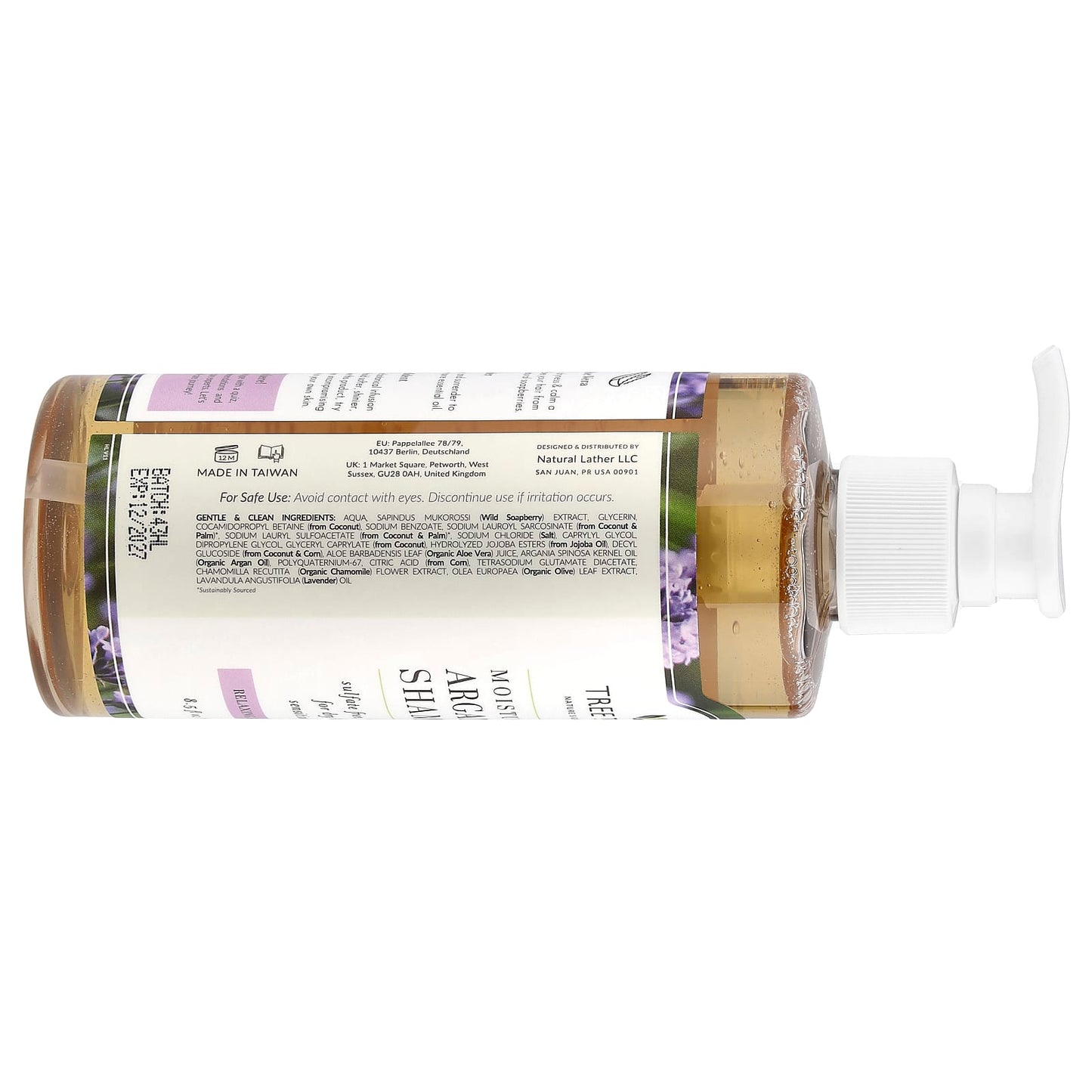 Tree To Tub, Moisturizing Argan Oil Shampoo, For Dry Hair & Sensitive Scalp, Relaxing Lavender, 8.5 fl oz (250 ml) - Image 2