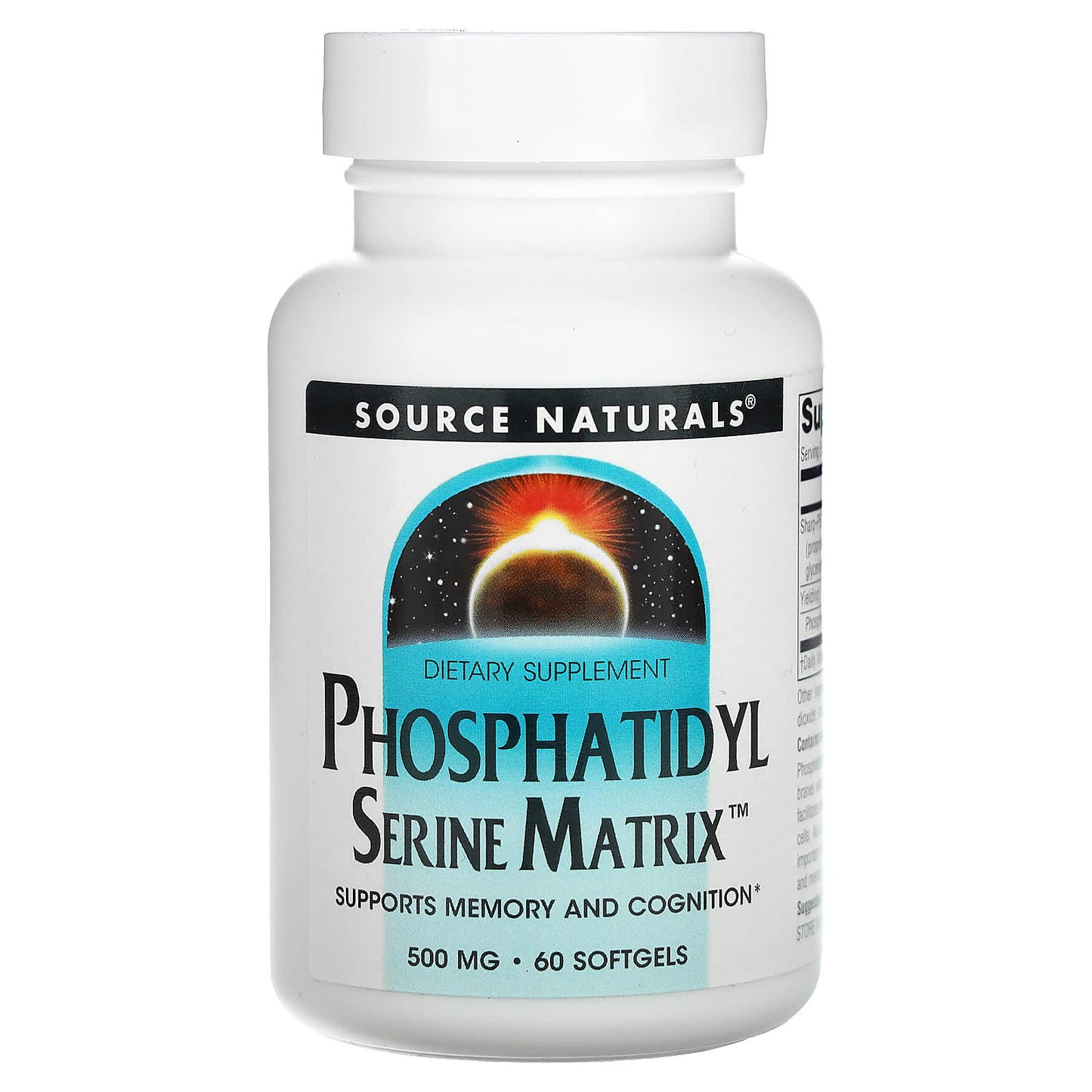 Source Naturals, Phosphatidyl Serine Matrix, 500 mg, 60 Softgels - Image 1