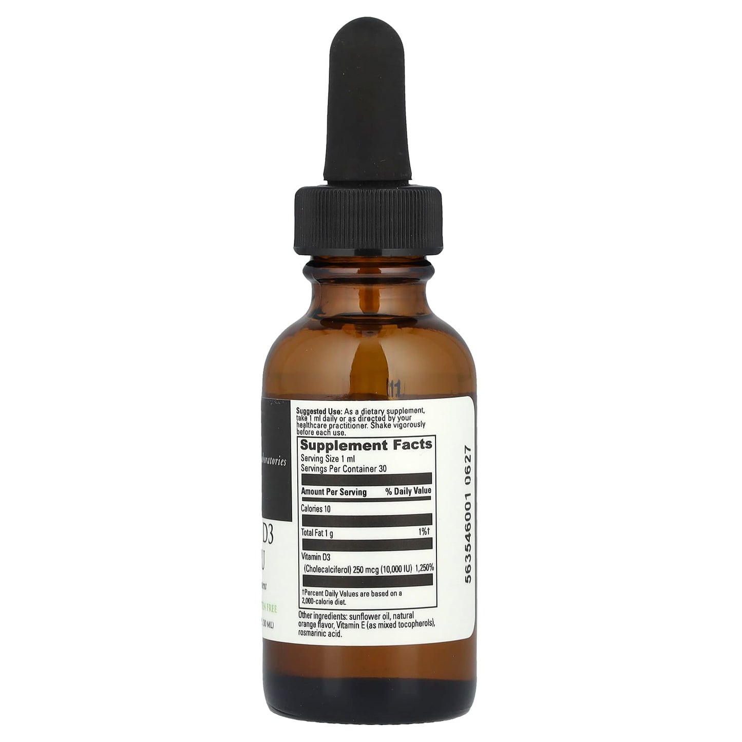 DaVinci Laboratories Liquid D3 10,000 IU Vitamin D3 Supplement - Image 2