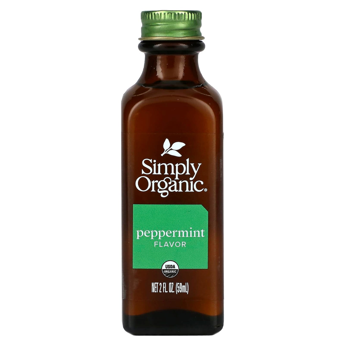 Simply Organic, Peppermint Flavor, 2 fl oz (59 ml) - Image 1