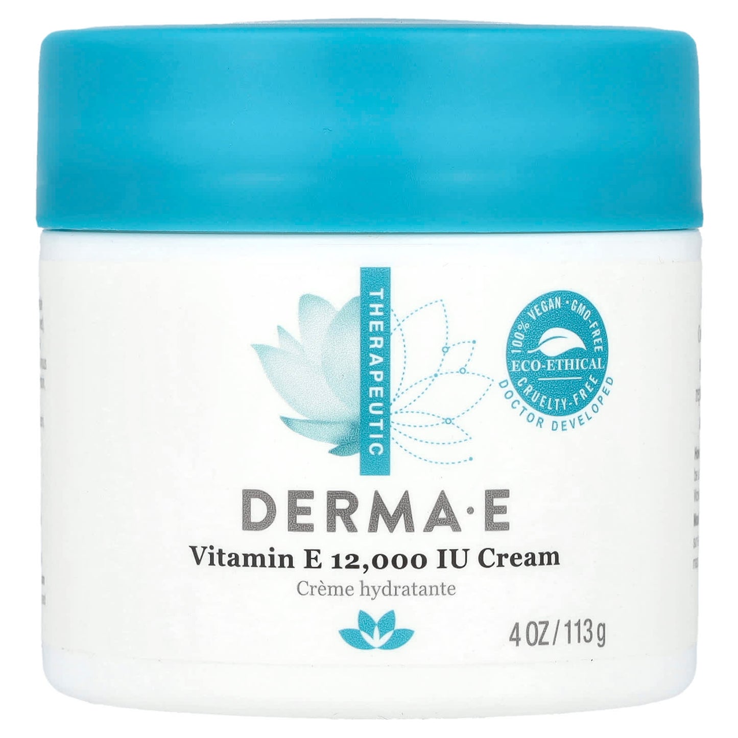 Derma E Vitamin E Moisturizer for Dry Skin, 4 oz - Image 1