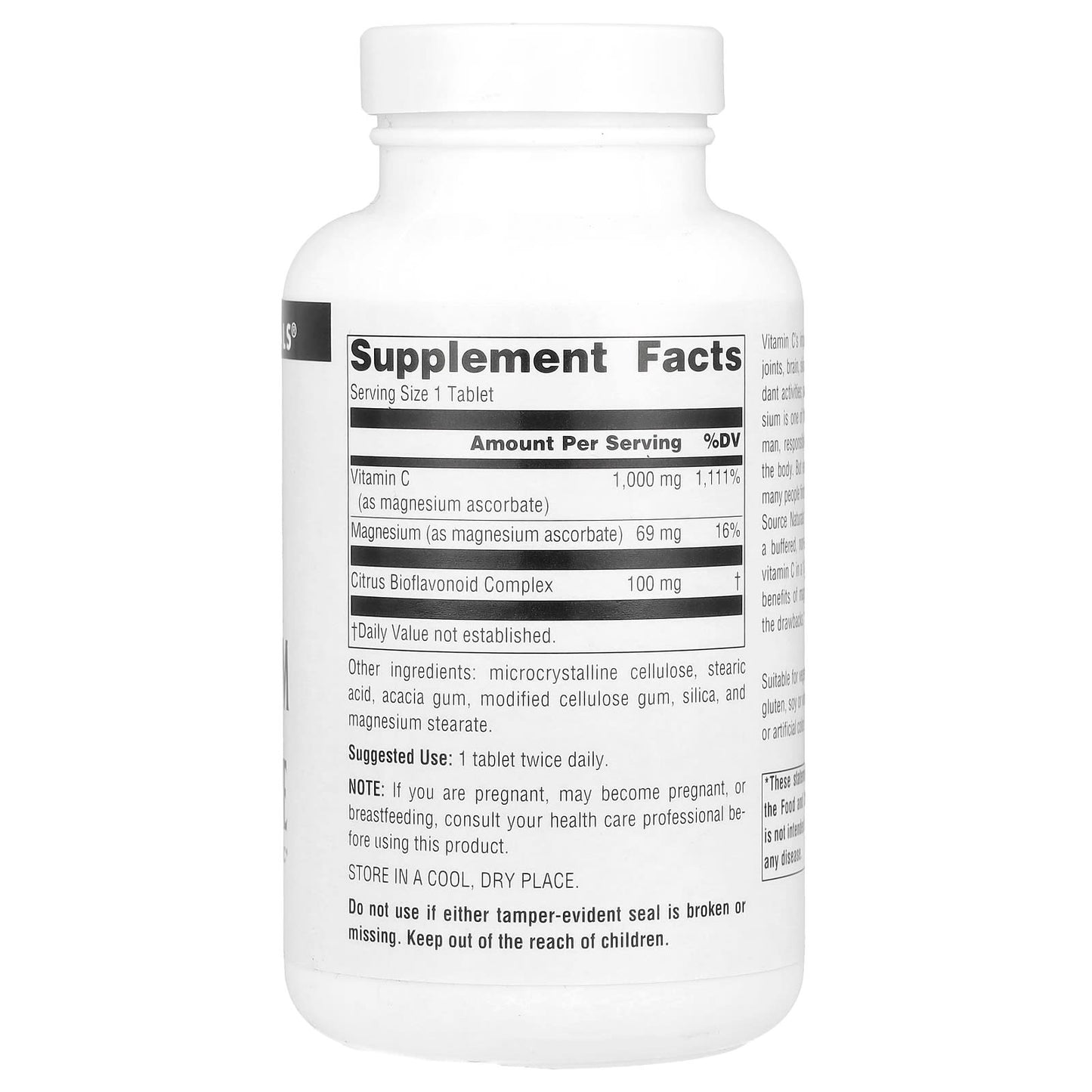 Source Naturals, Magnesium Ascorbate, 1,000 mg , 120 Tablets - Image 2