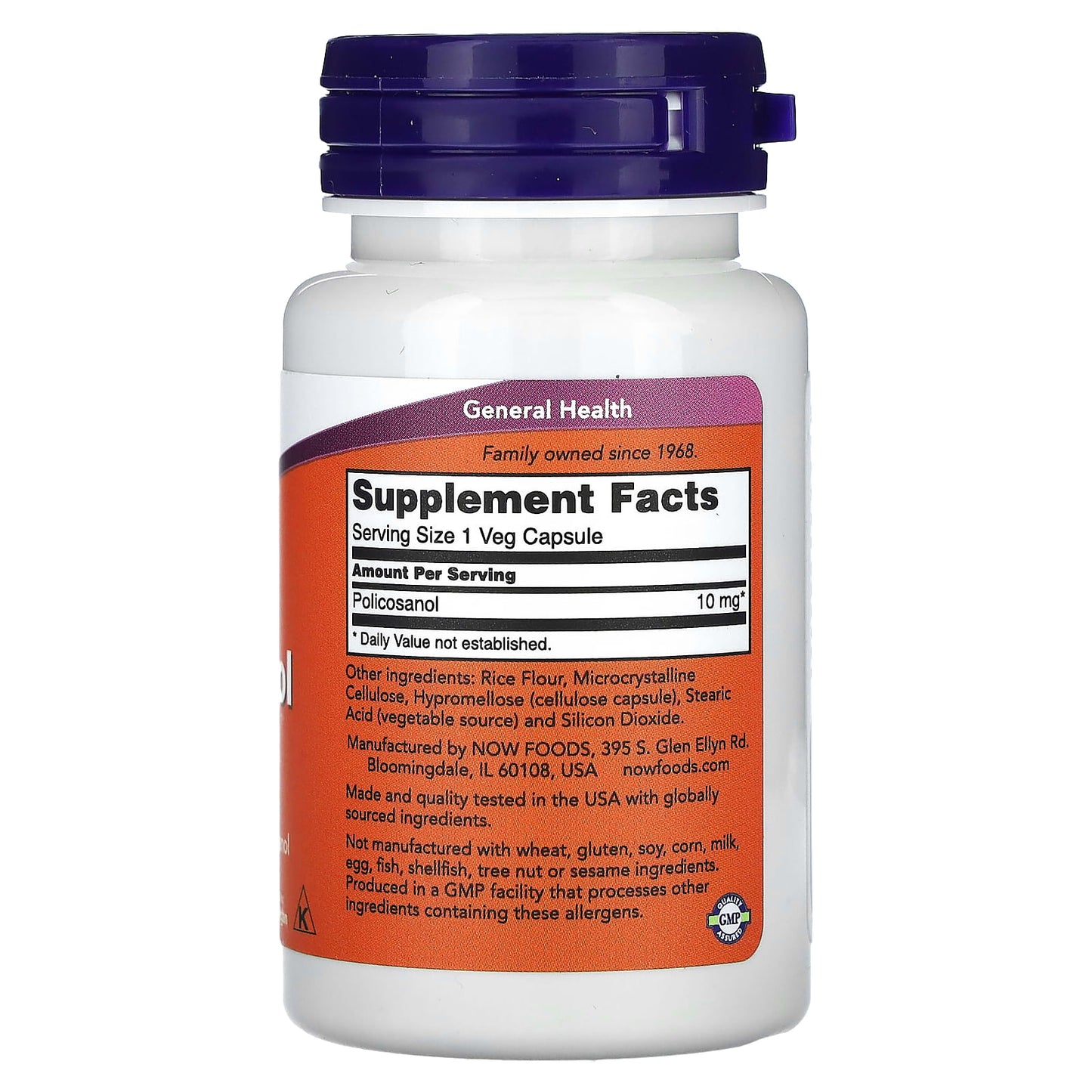 NOW Foods, Policosanol, 10 mg, 90 Veg Capsules - Image 2