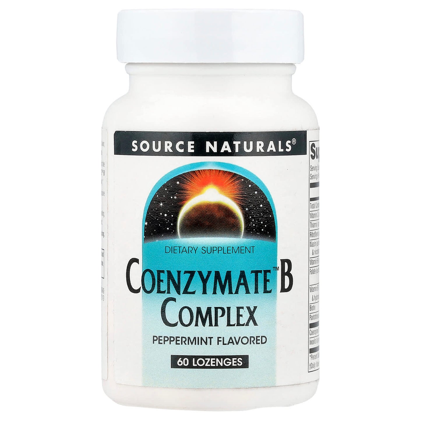 Source Naturals, Coenzymate™ B Complex, Peppermint, 60 Lozenges - Image 1