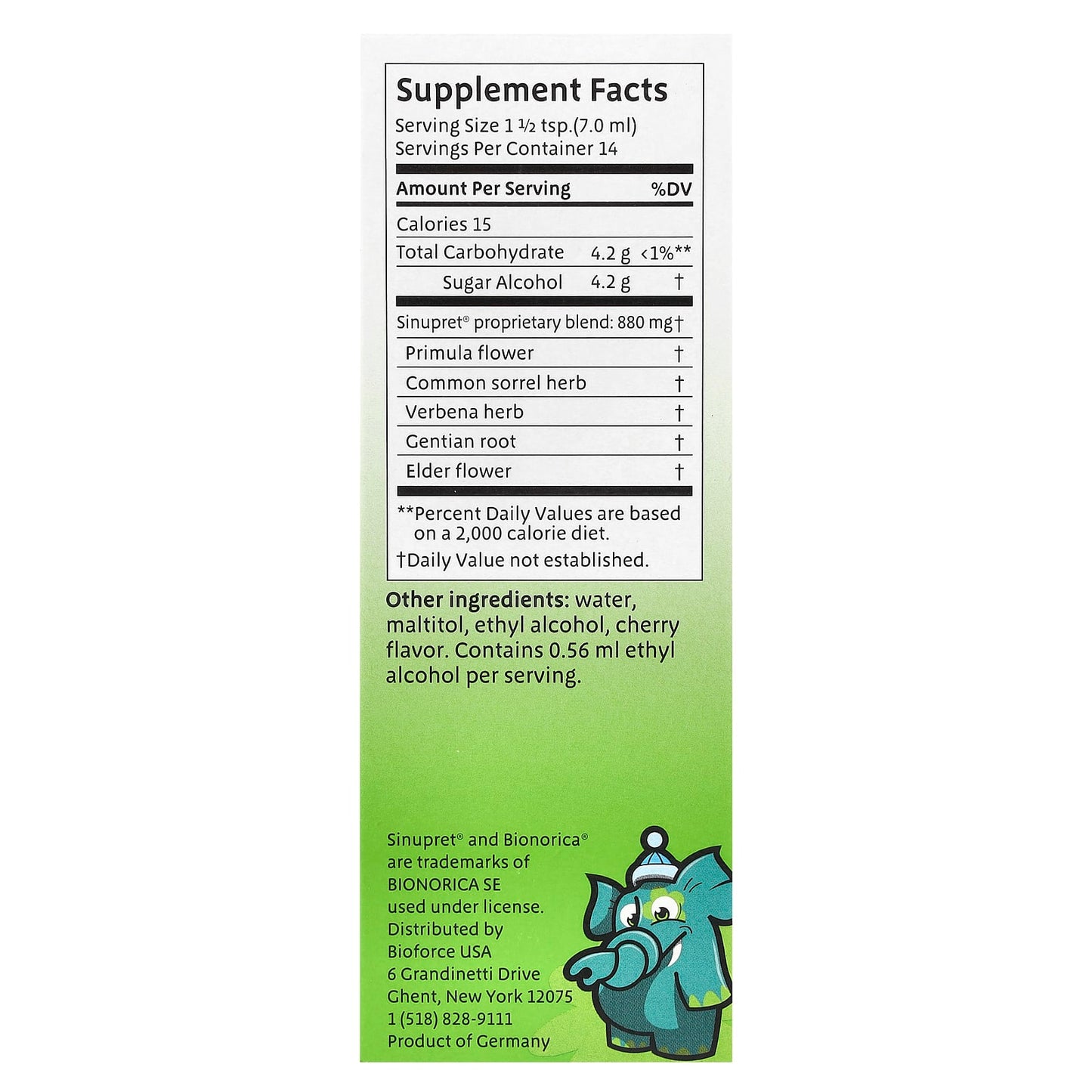 Sinupret® Kids Syrup by Bionorica - Natural Nasal Health Relief - Image 2