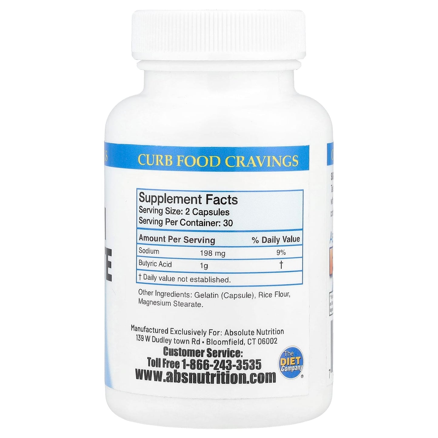 Sodium Butyrate Dietary Supplement for Weight Loss - 60 Capsules - Image 2