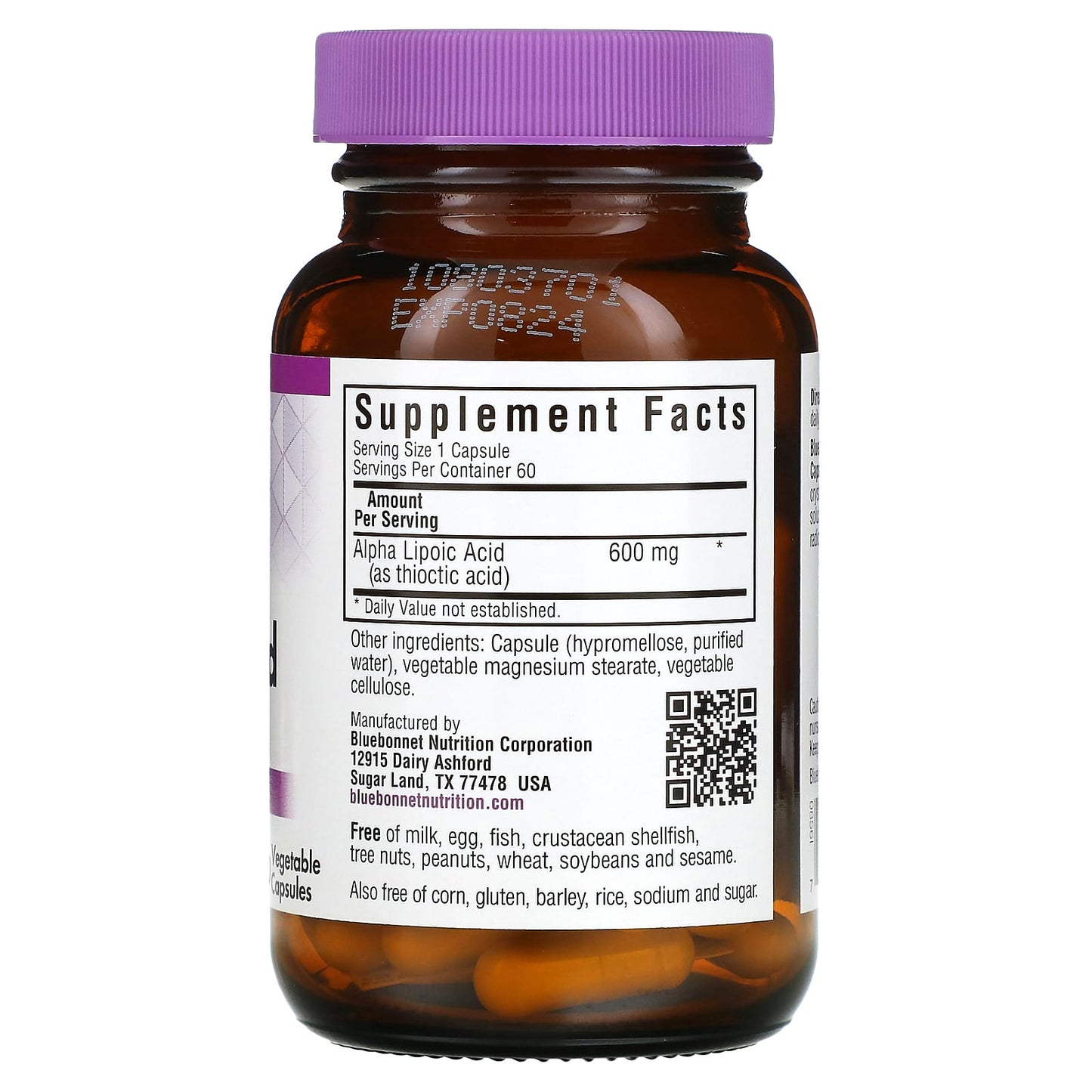 Alpha Lipoic Acid 600 mg - Vegan, Gluten Free, Non GMO Dietary Supplement - Image 2