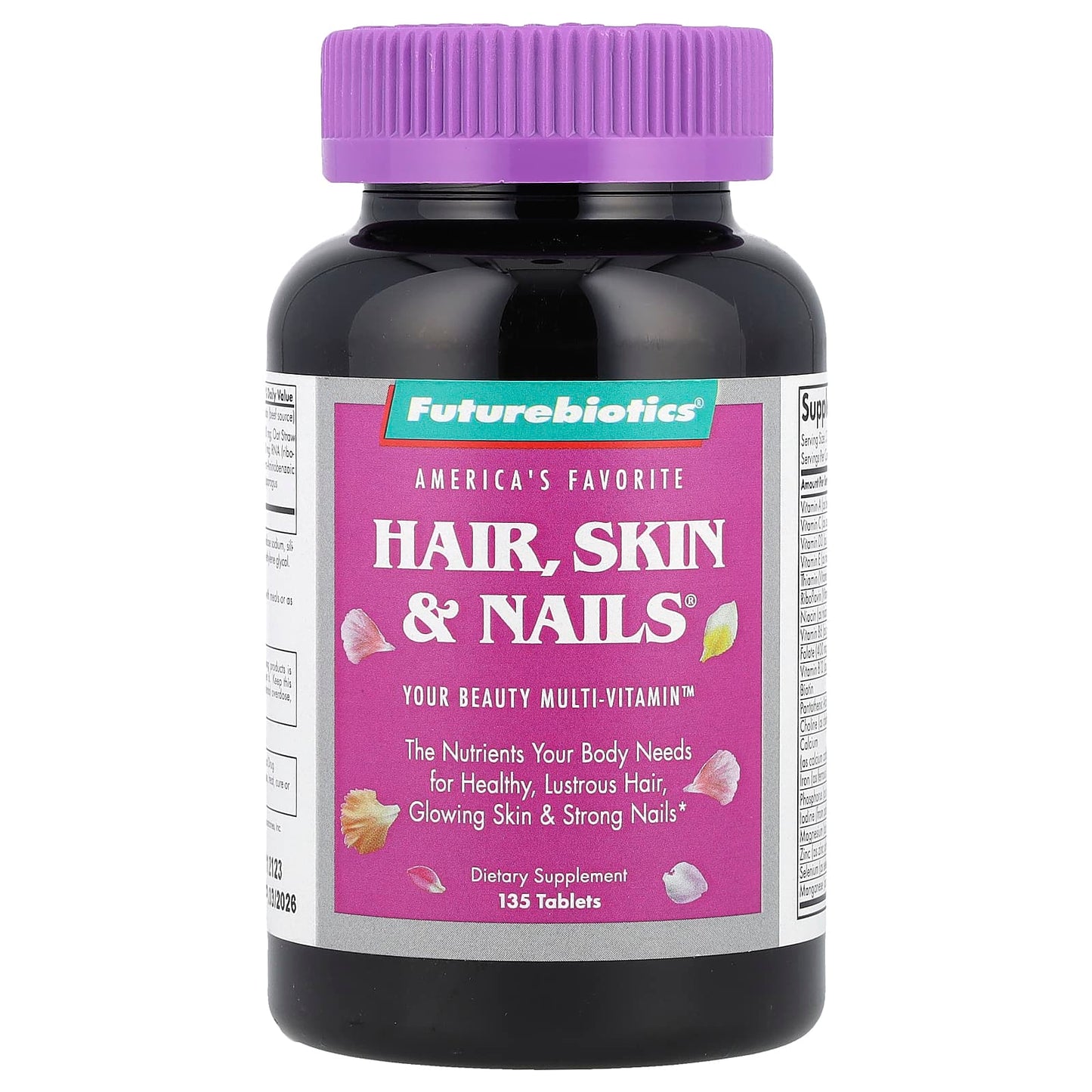 Futurebiotics Hair Skin & Nails Multi-Vitamin Supplement - 135 Tablets - Image 1