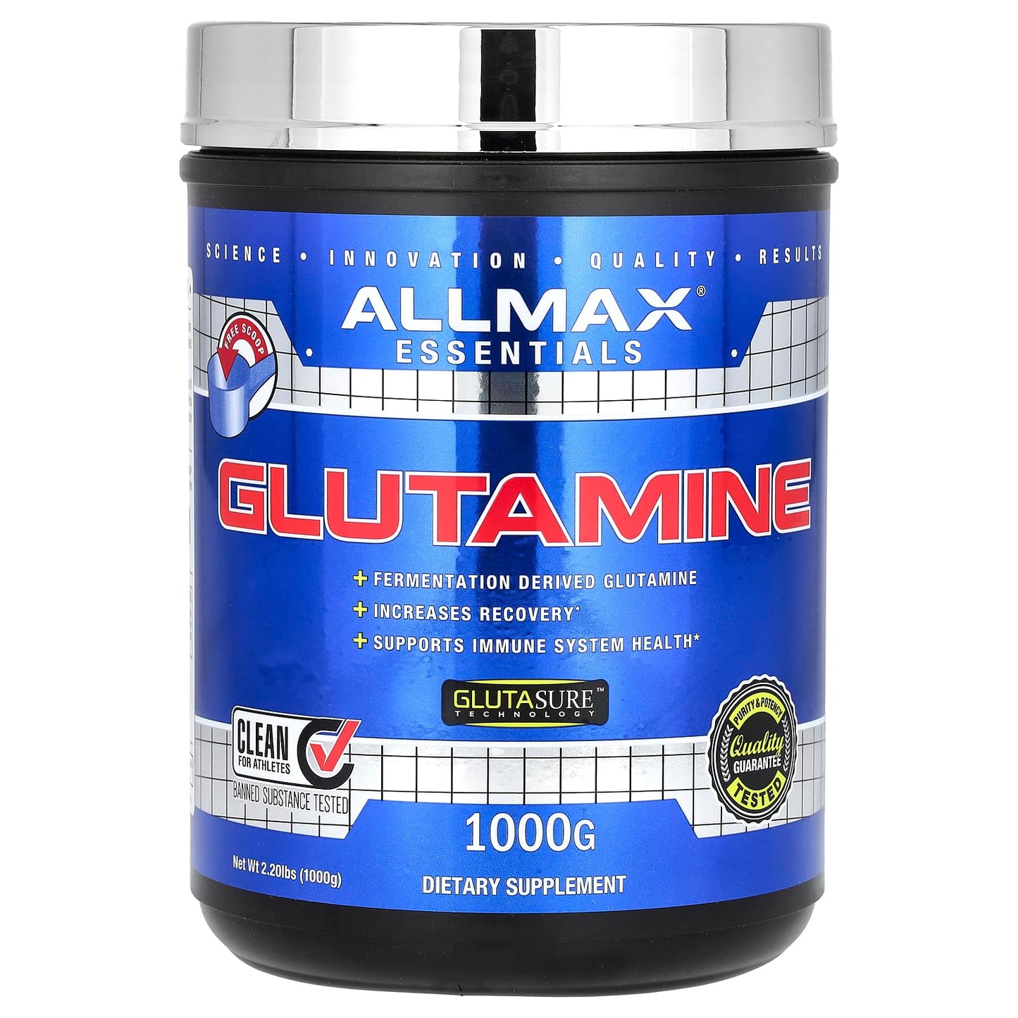 ALLMAX Essentials Glutamine 2.2 lbs | Boost Recovery & Immune System - Image 1