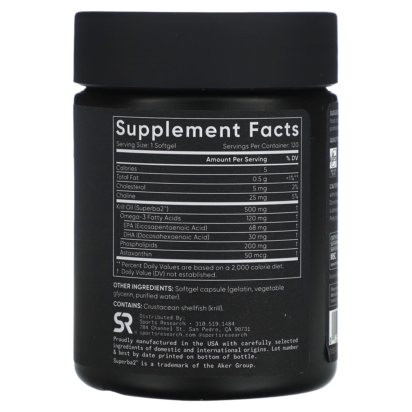 Sports Research, Omega-3 Krill Oil, Mini-Gels, 500 mg, 120 Softgels - Image 2