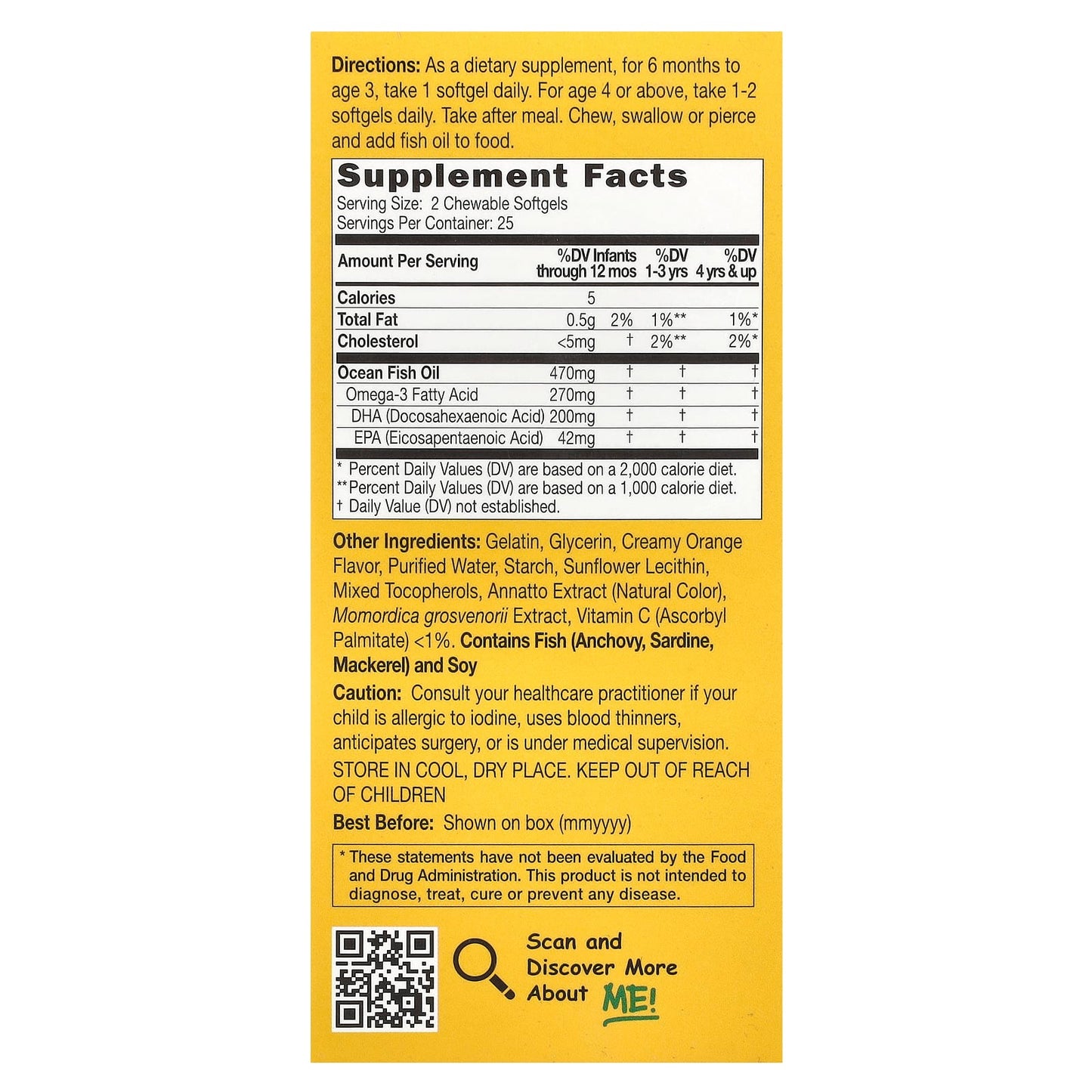 CATALO Children's DHA Formula with Orange Flavor (60 Softgels) - Image 2