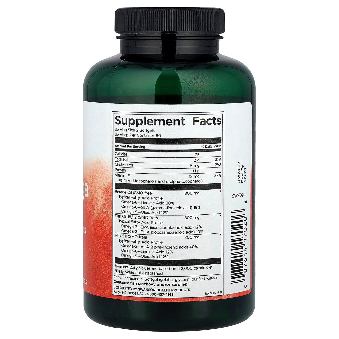 Swanson, MultiOmega 3-6-9, 120 Softgels - Image 2