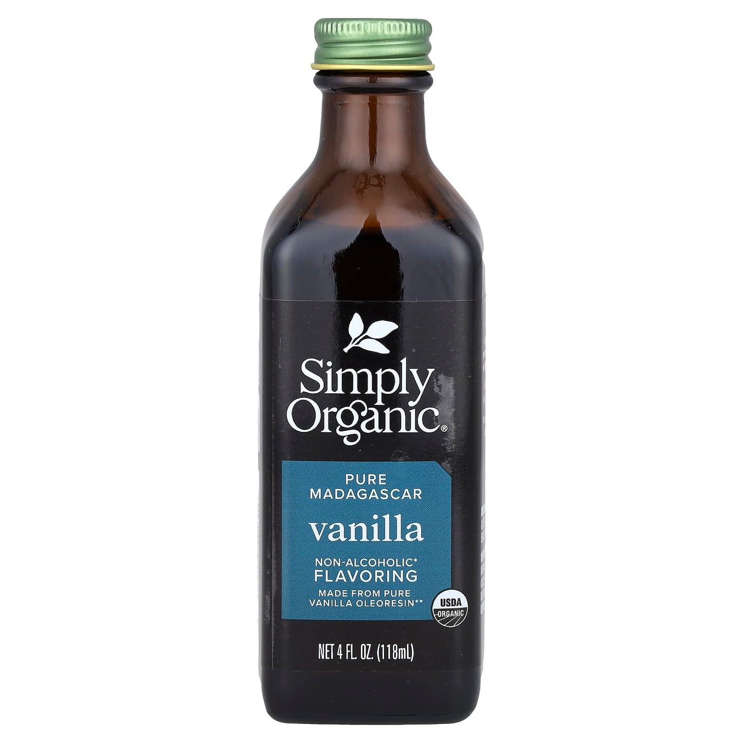 Simply Organic, Pure Madagascar Vanilla, Non-Alcoholic Flavoring, 4 fl oz (118 ml) - Image 1