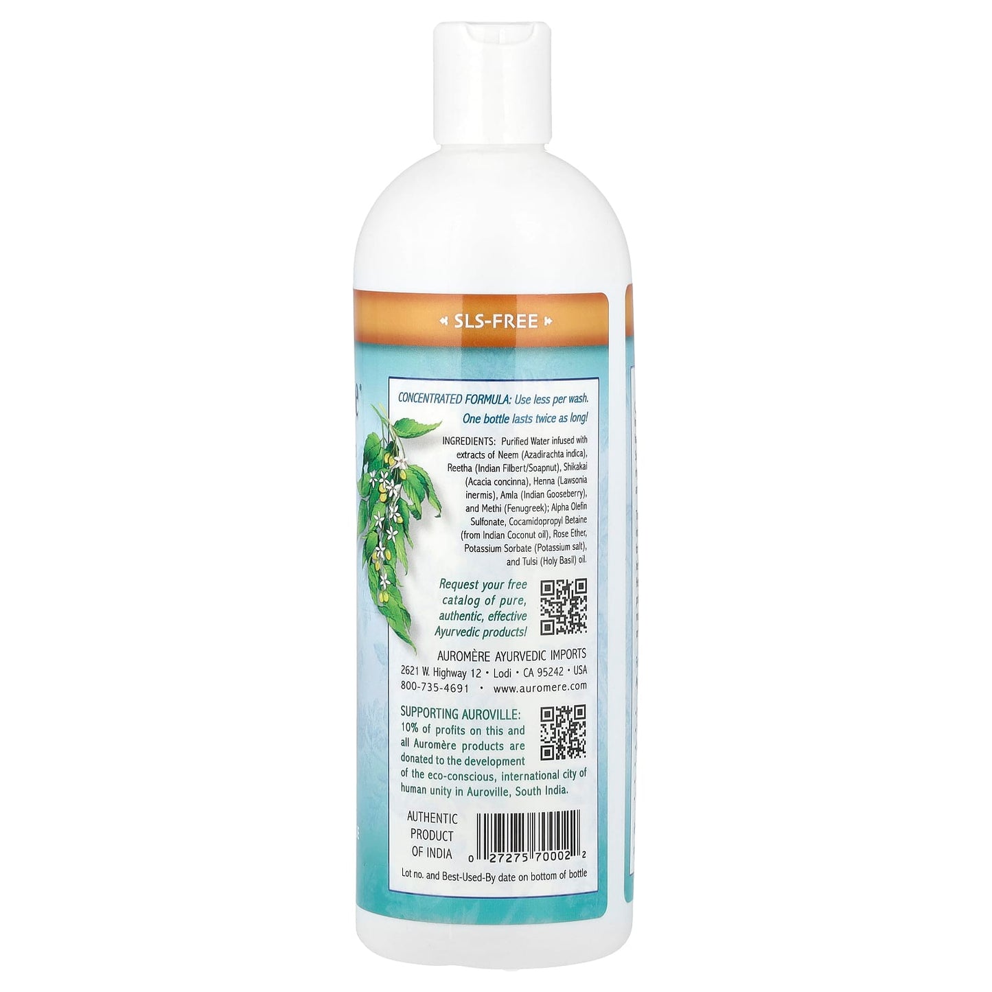 Ayurvedic Neem Shampoo by Auromere for Normal Oily Hair - Image 2