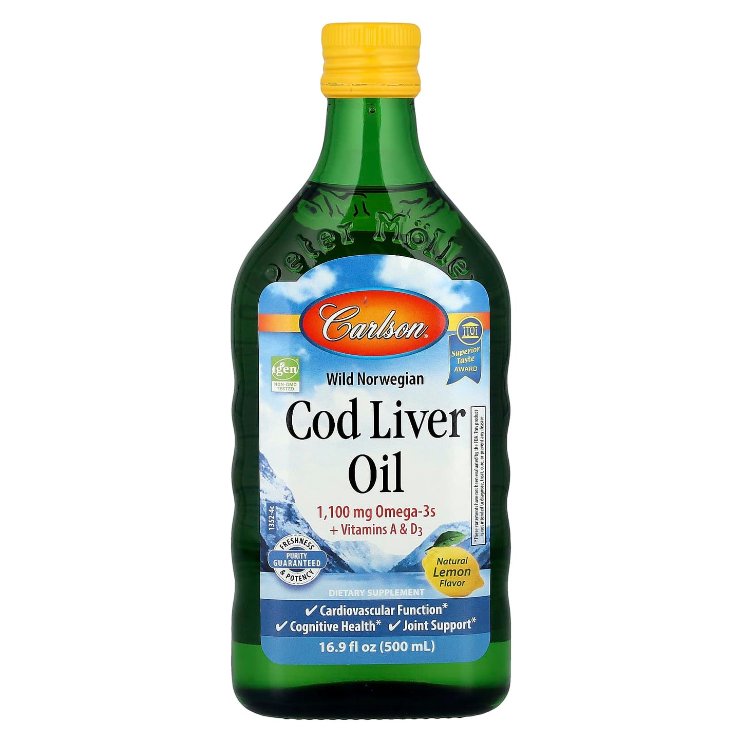 Wild Norwegian Cod Liver Oil with Omega-3s & Vitamins A & D3 - 16.9 fl oz - Image 1