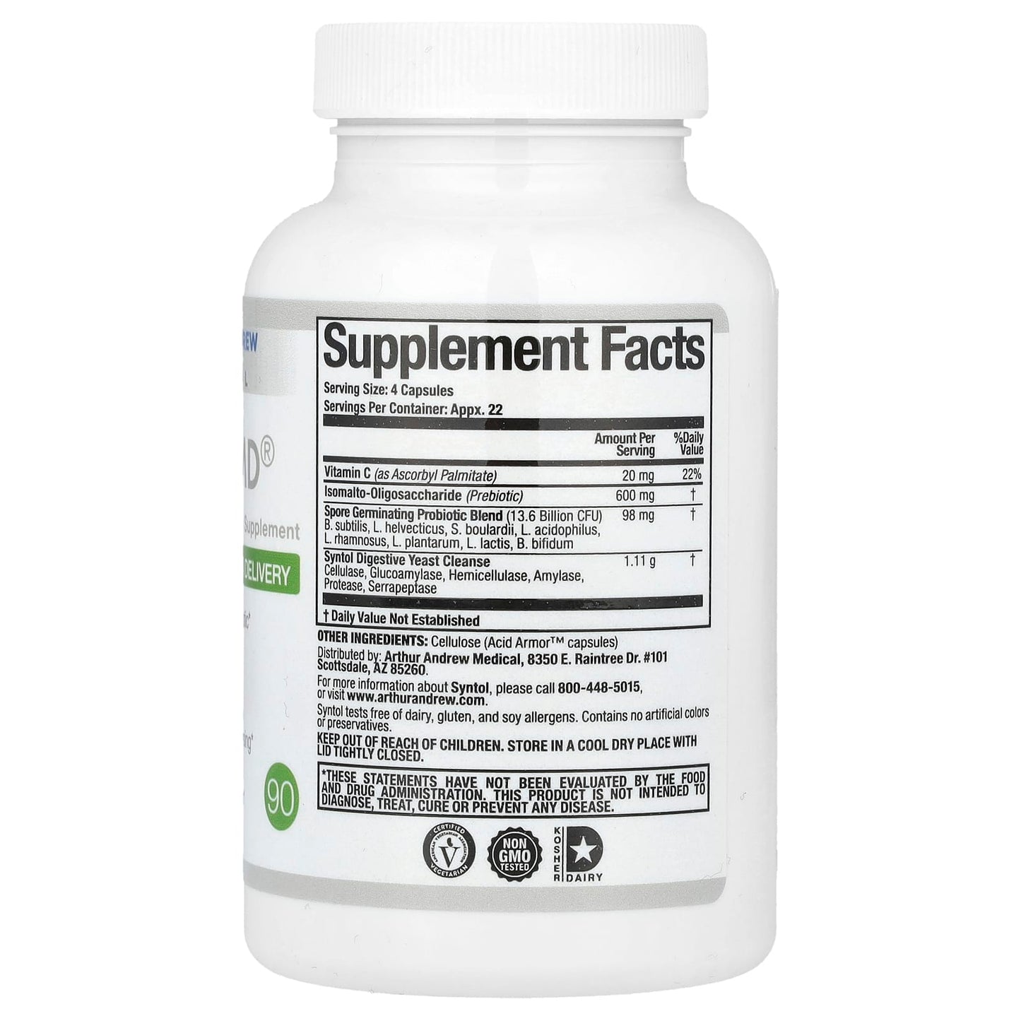 Syntol AMD Advanced Microflora Delivery Probiotic Capsules - 90 Count - Image 2