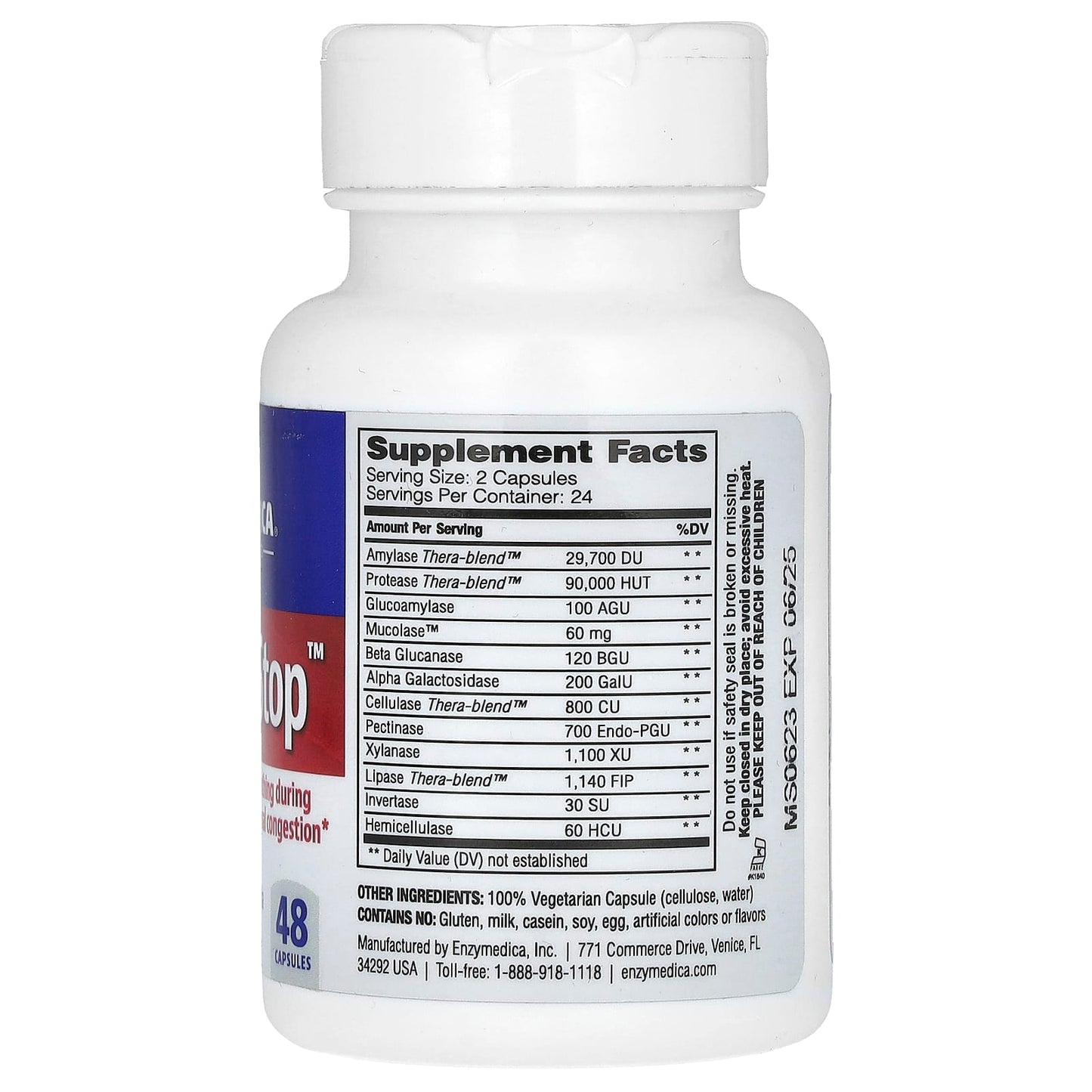 Say Goodbye to Congestion with Enzymedica's MucoStop, 48 Capsules - Image 2