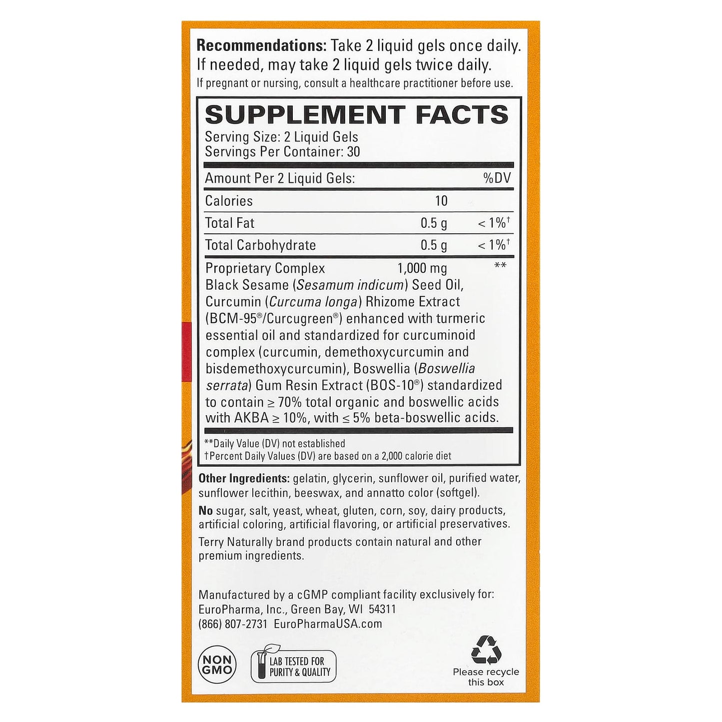 Terry Naturally, CuraMed, Acute Pain Relief, 60 Liquid Gels - Image 2