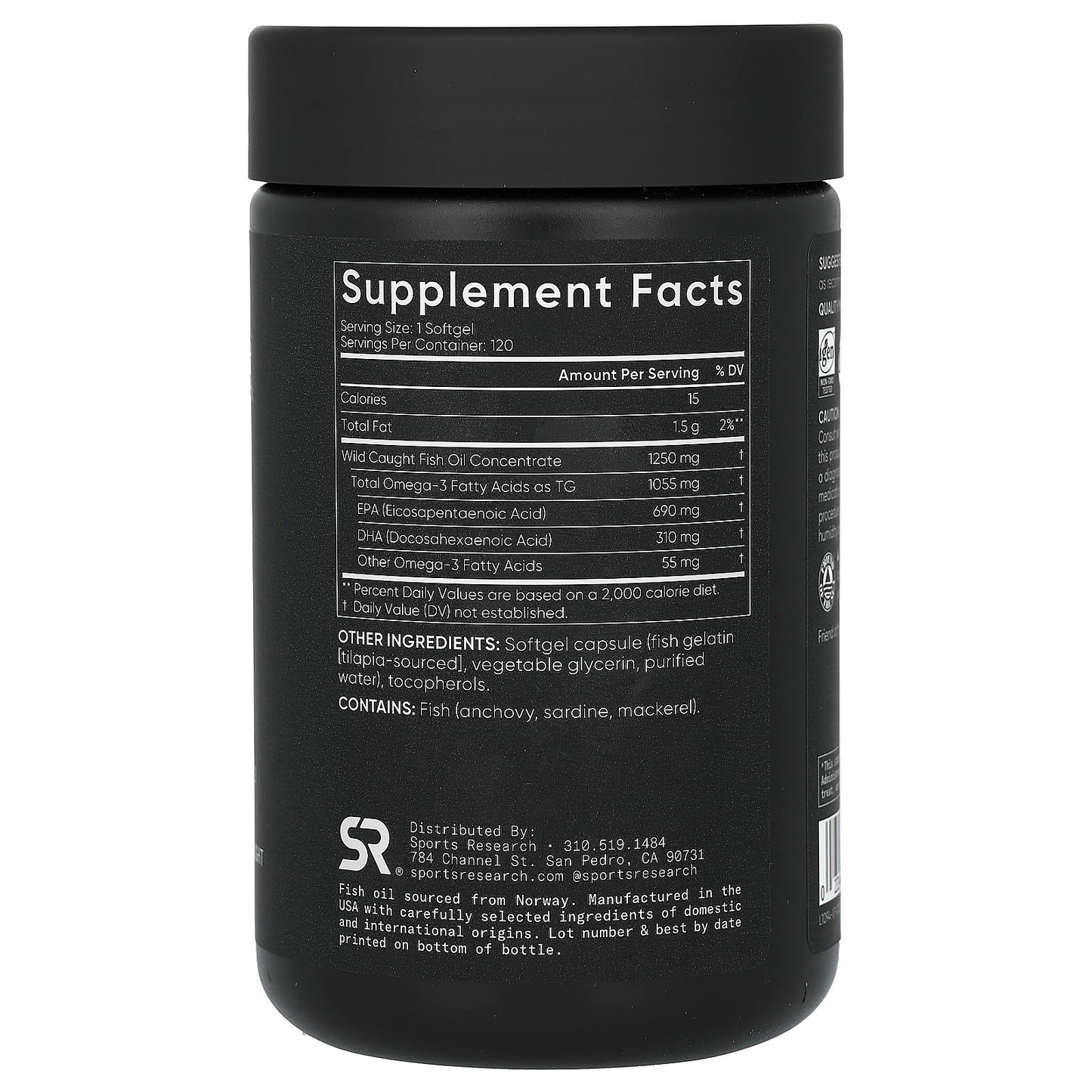 Sports Research, Omega-3 Fish Oil, Triple Strength, 120 Softgels - Image 2