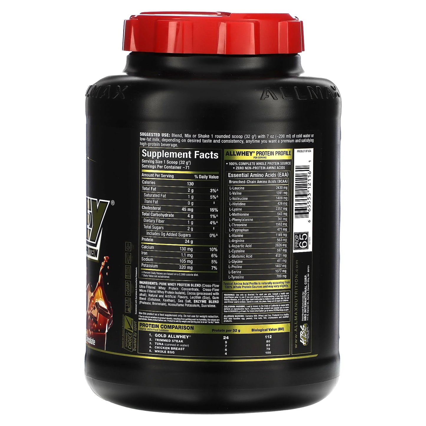 Premium GOLD ALLWHEY Whey Protein Powder for Lean Muscle Gains - Image 2