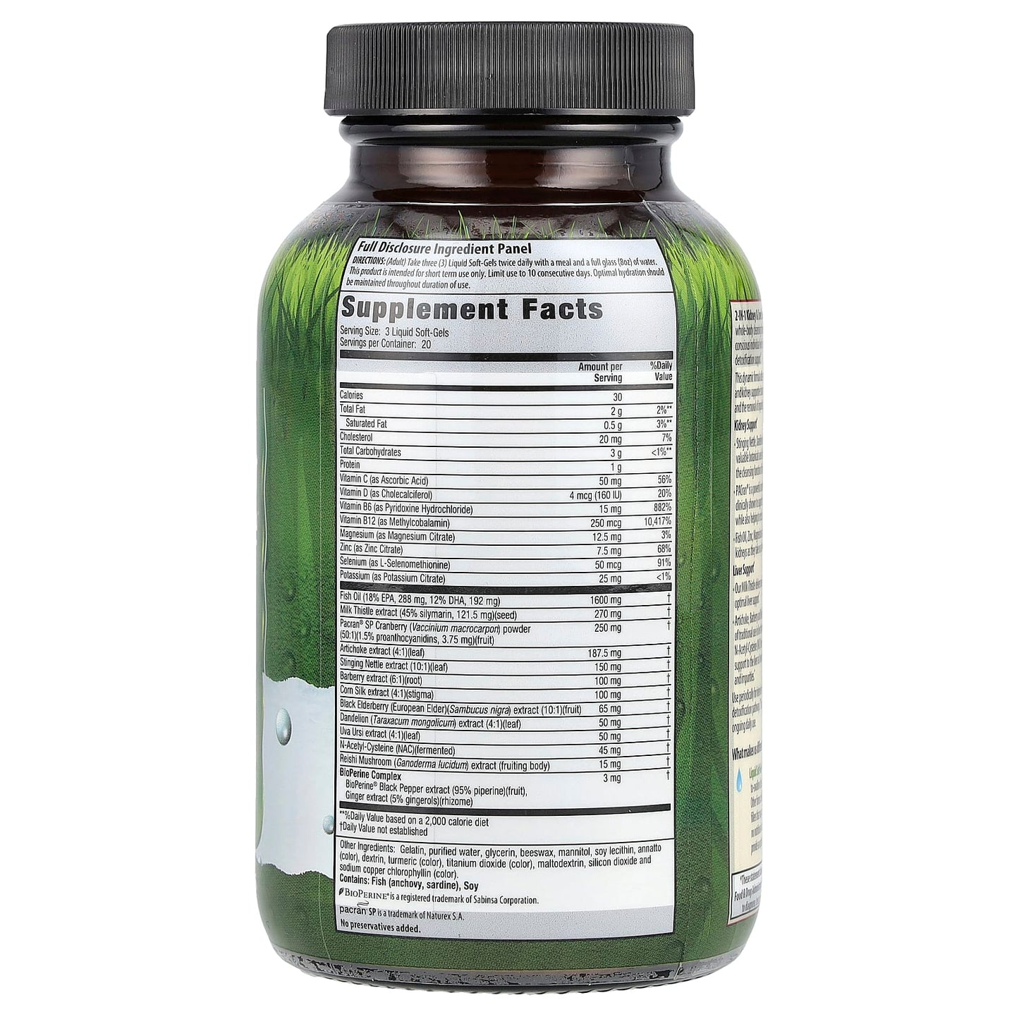 Irwin Naturals 2-in-1 Kidney & Liver Super Cleanse, 60 Liquid Soft-Gels - Image 2