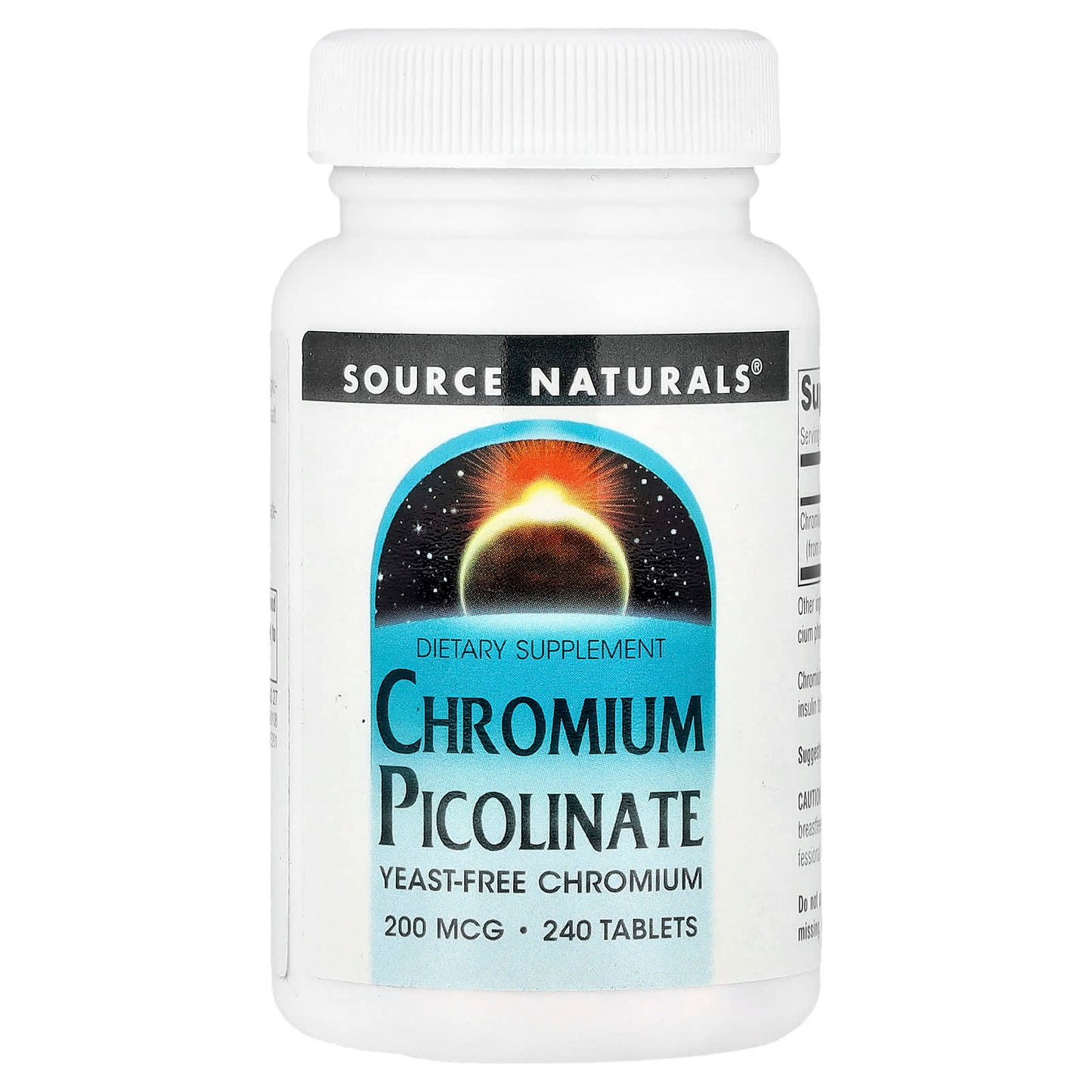 Source Naturals, Chromium Picolinate, 200 mcg, 240 Tablets - Image 1